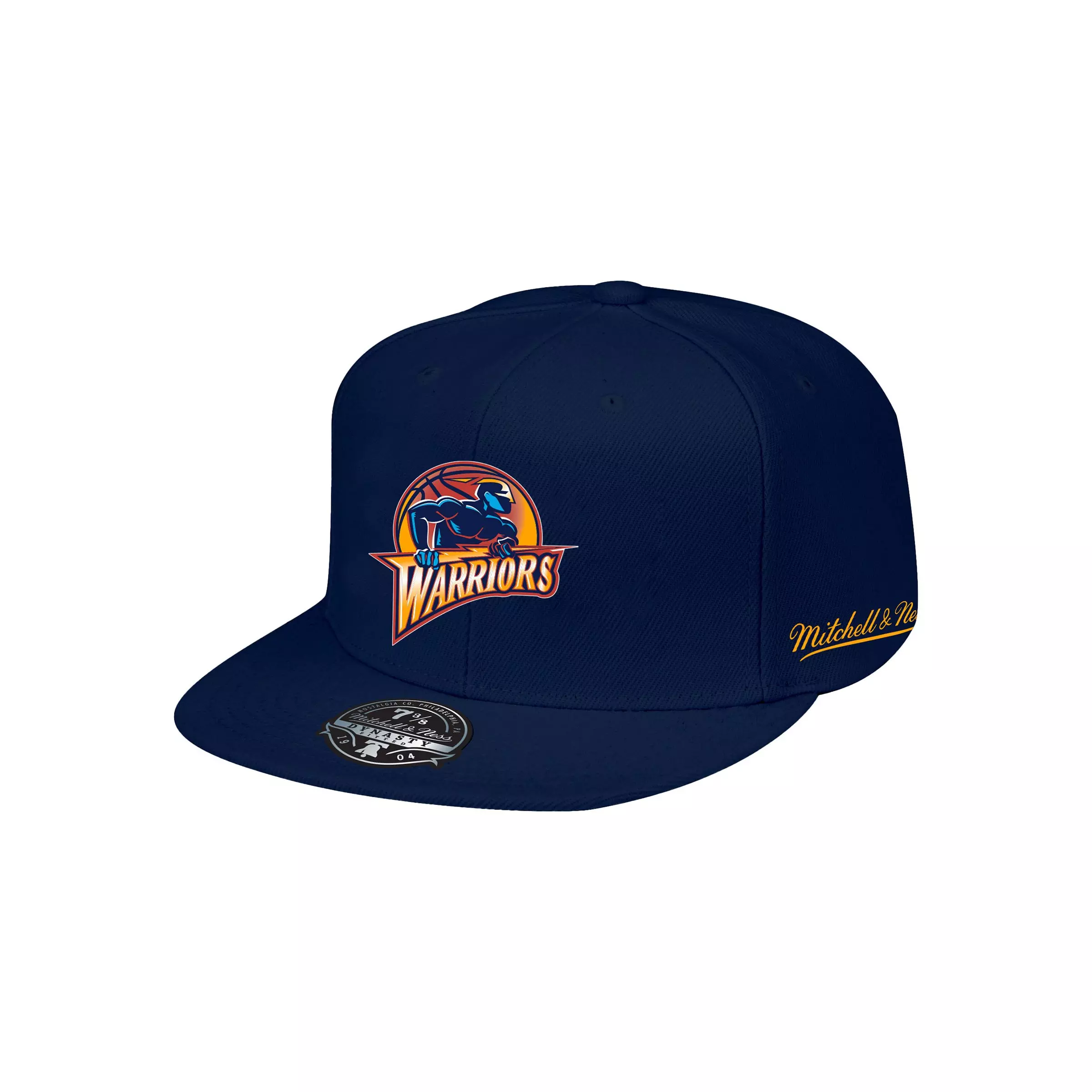 Mitchell & Ness Golden State Warriors Hardwood Classics Fitted Hat - NAVY