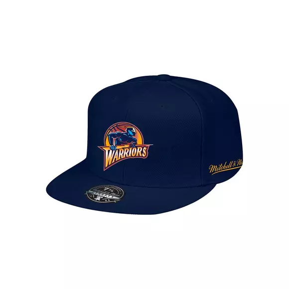 Mitchell and Ness Logo History Fitted HWC Golden State Warriors Snapback Blue
