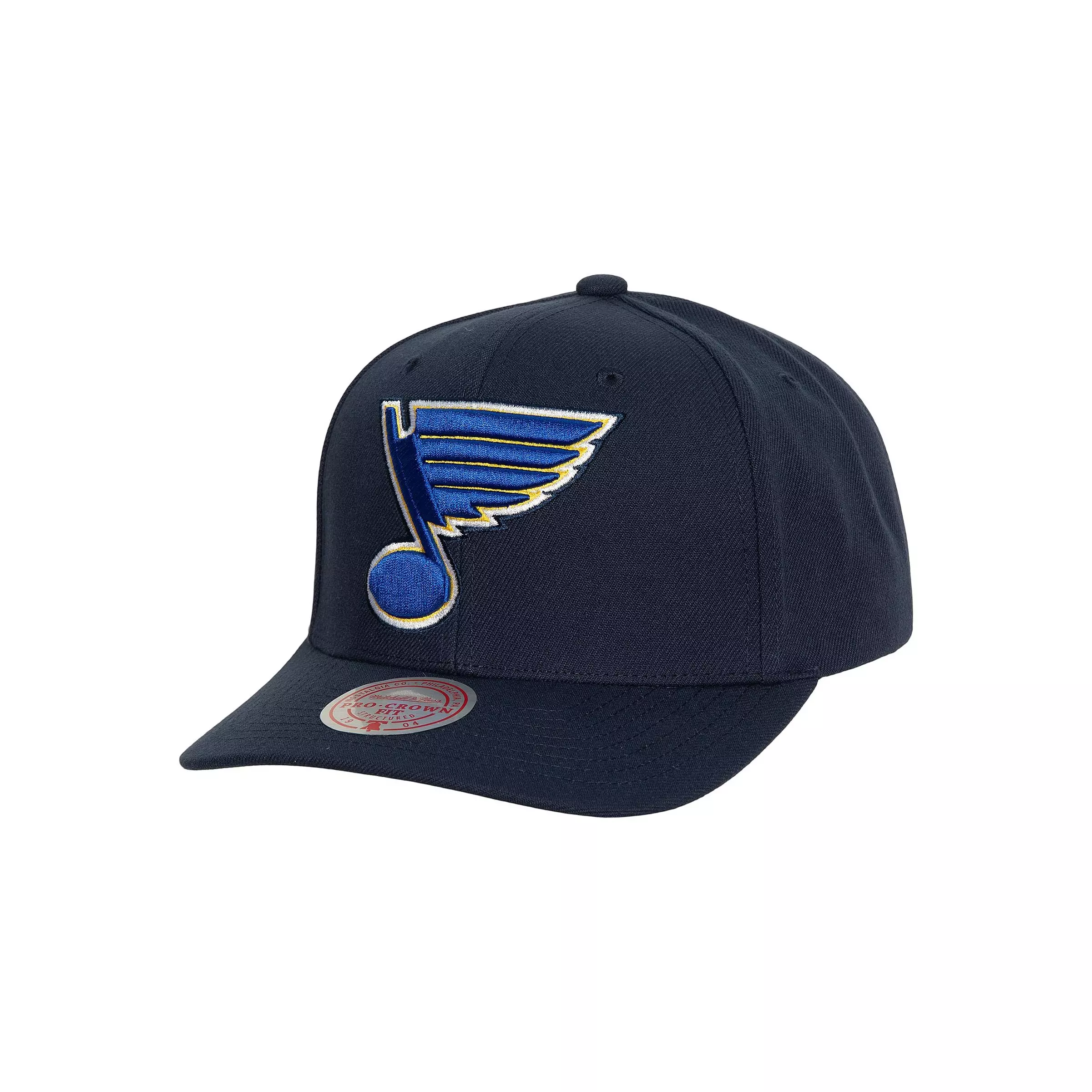 Mitchell & Ness St. Louis Blues Structured Snapback Hat-Black - NAVY