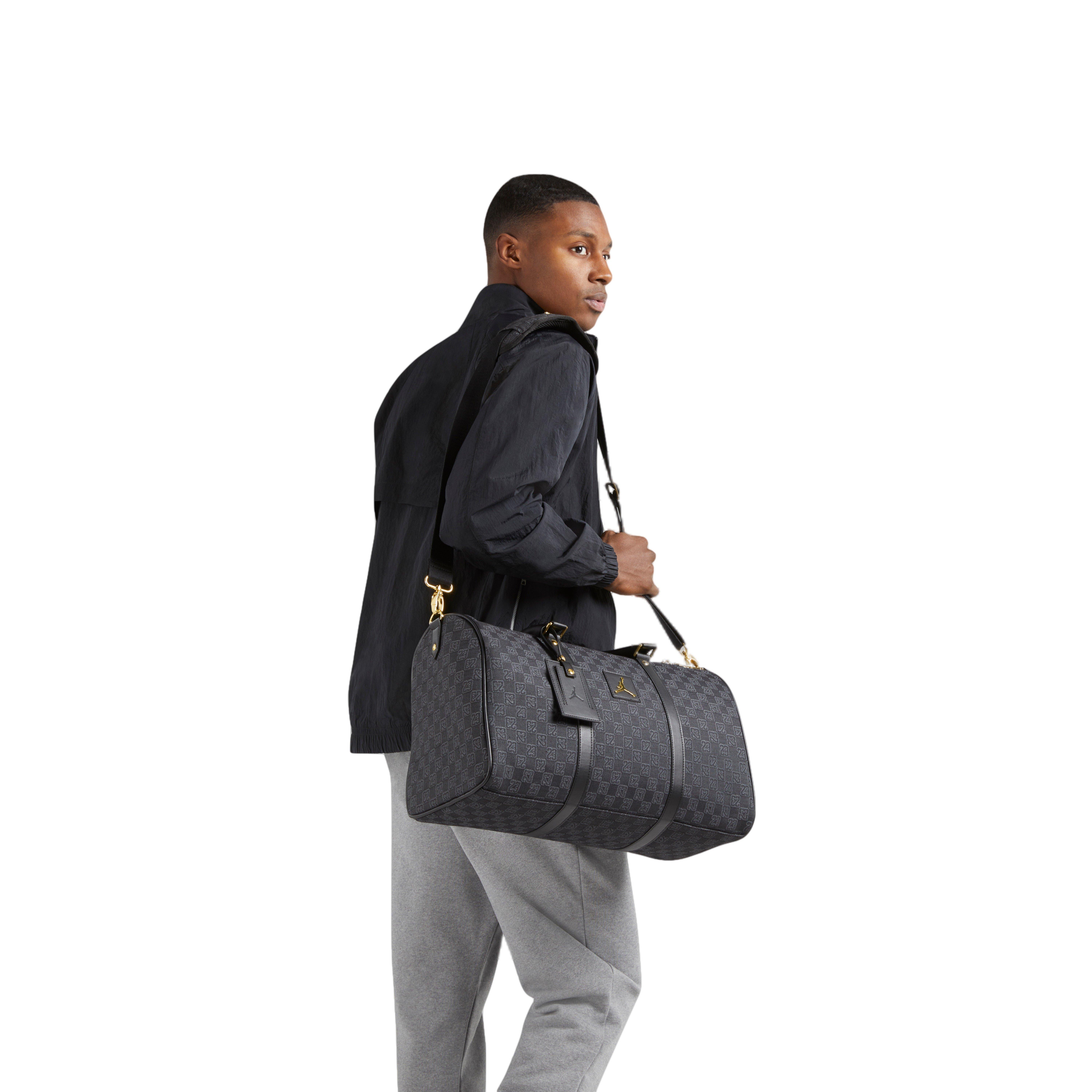 Jordan Monogram Duffle Bag-Black/Gold - BLACK/GOLD Thumbnail View 5