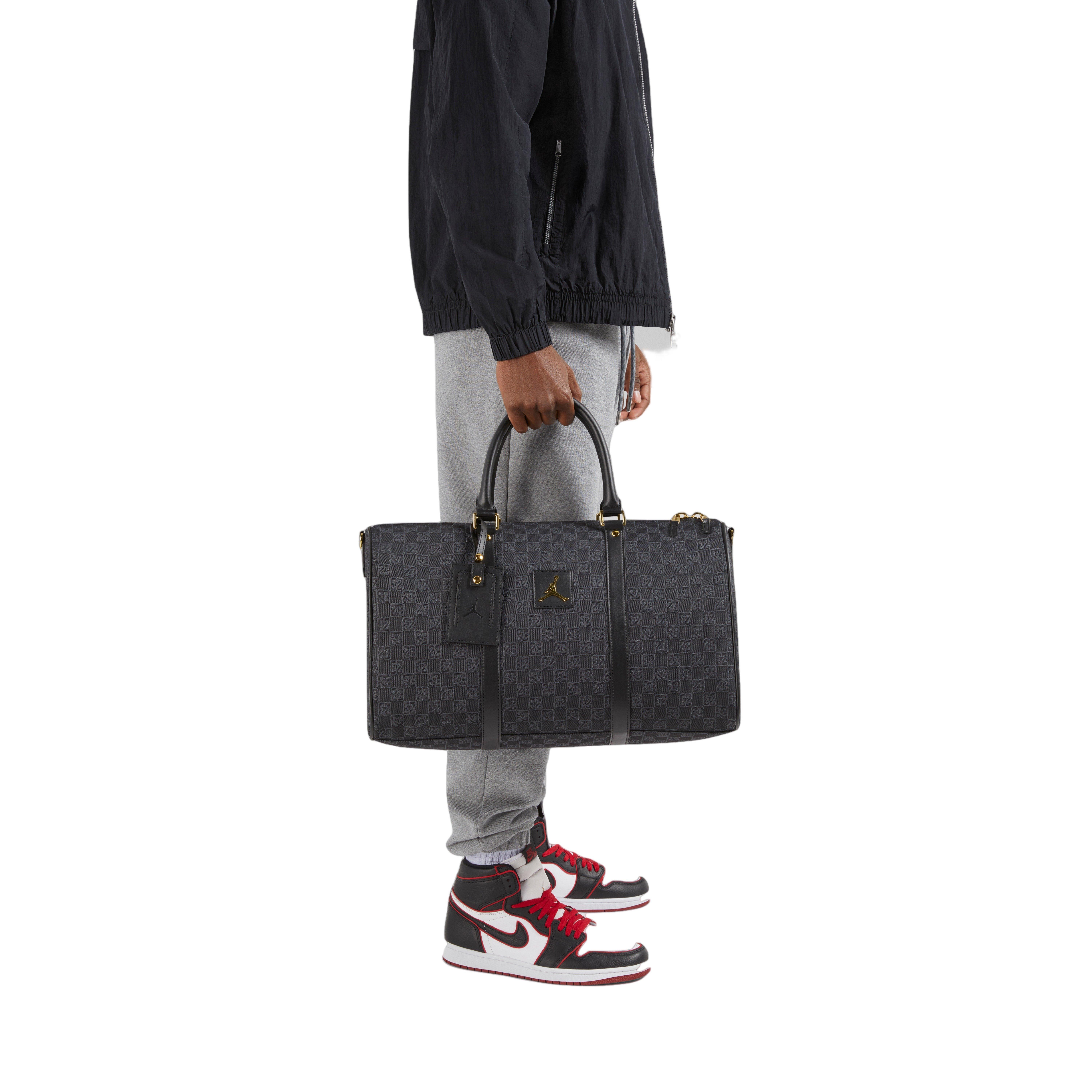 Jordan Monogram Duffle Bag-Black/Gold - BLACK/GOLD Thumbnail View 7