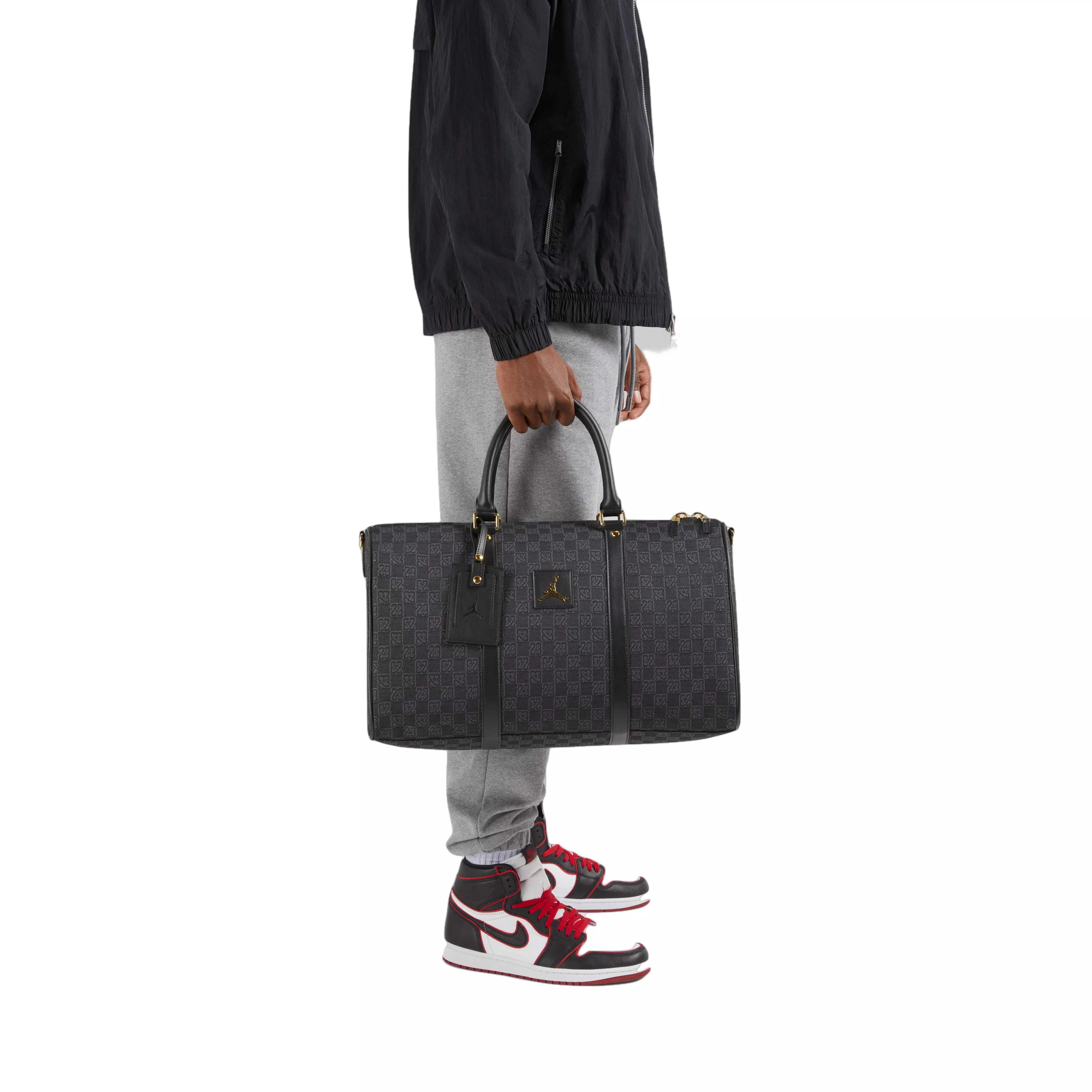 Jordan Monogram Duffle Bag-Black/Gold - BLACK/GOLD