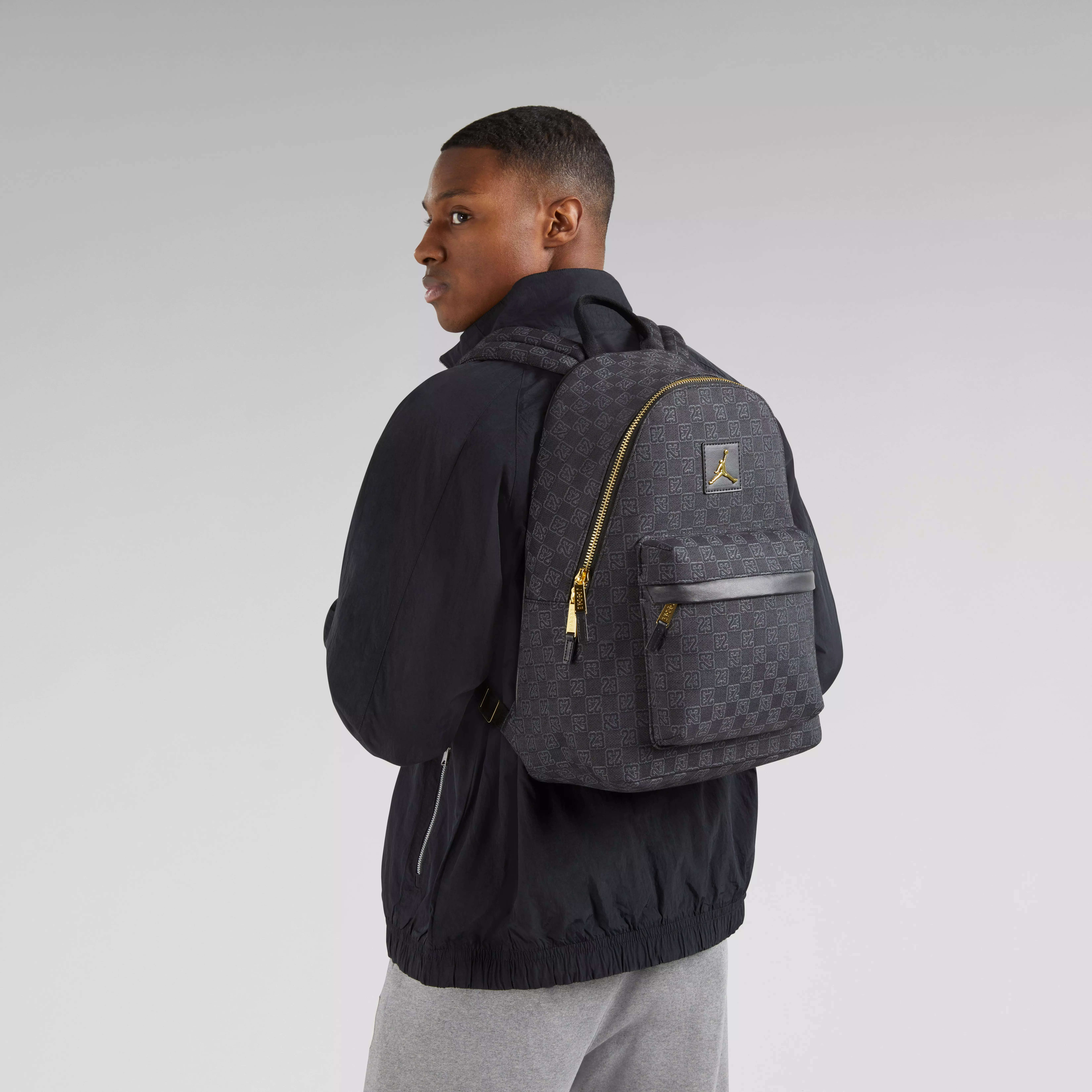 Jordan Monogram Backpack-Black/Gold - BLACK/GOLD