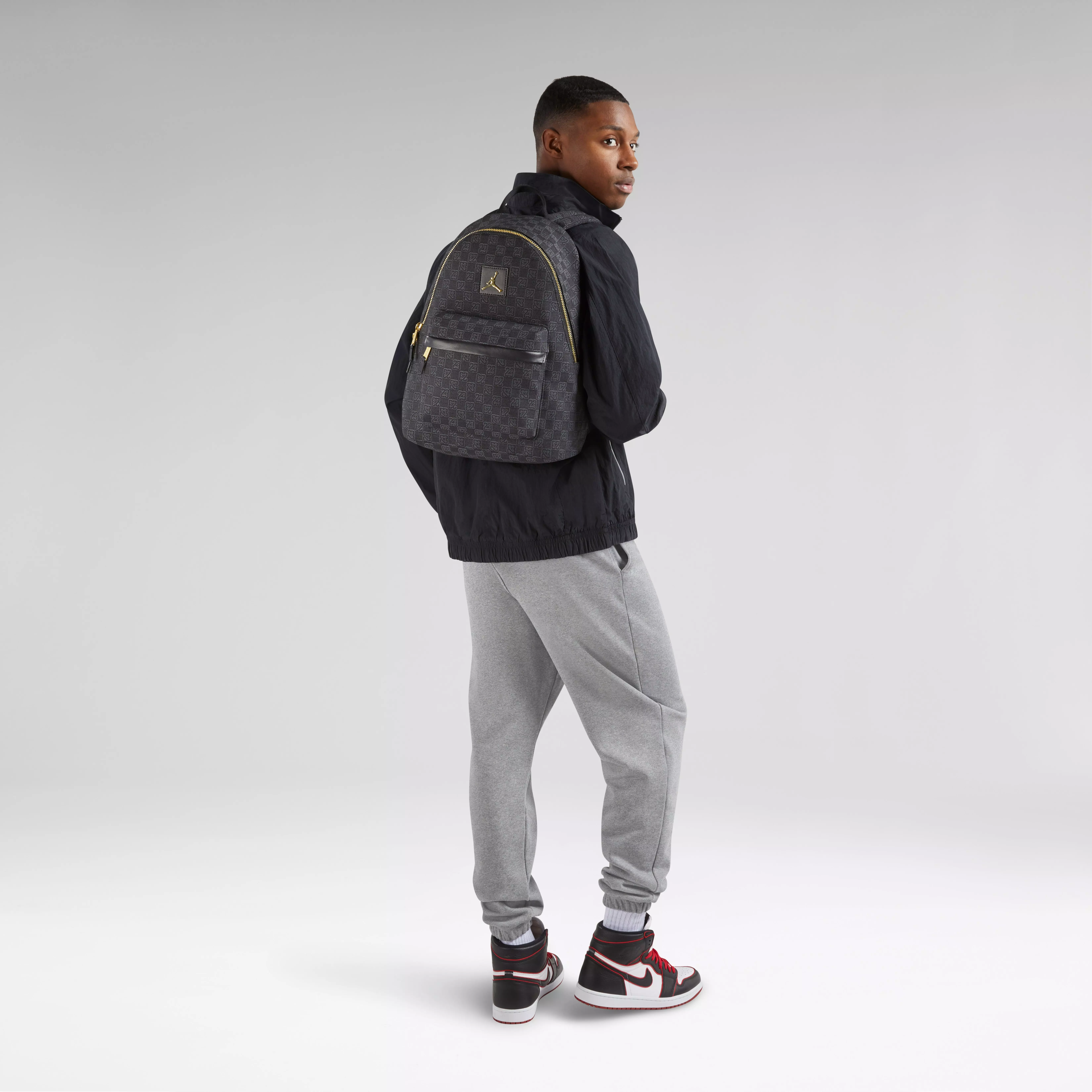Jordan Monogram Backpack-Black/Gold - BLACK/GOLD