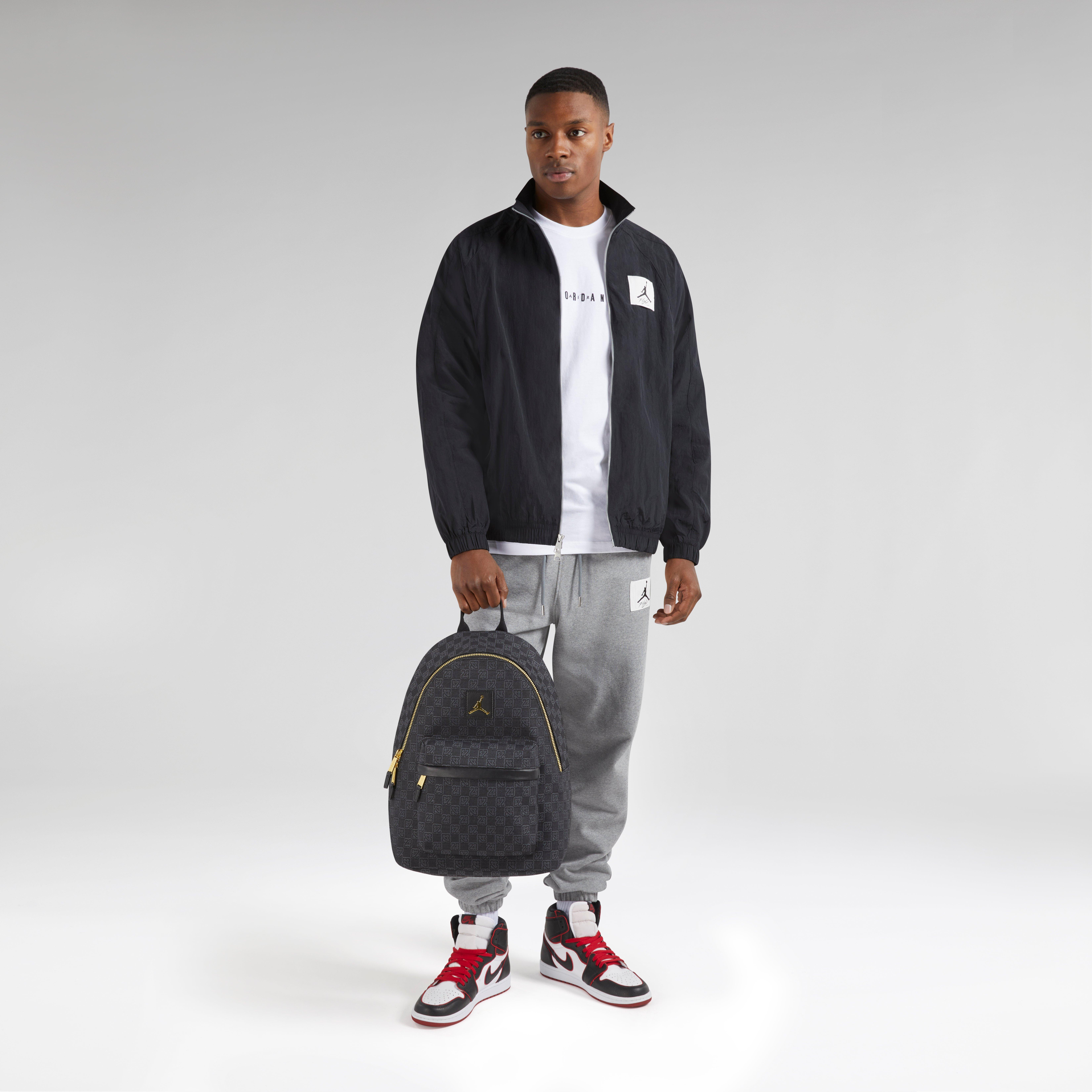 Jordan Monogram Backpack-Black/Gold - BLACK/GOLD Thumbnail View 4