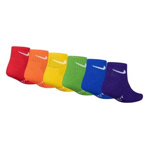 Nike Youth Ankle Socks-6PK-Multi-Color