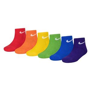 Nike Youth Ankle Socks-6PK-Multi-Color