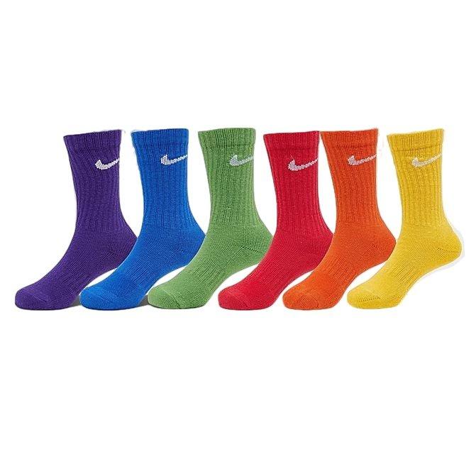 Nike Youth Crew Rainbow 6-Pack Socks - Hibbett