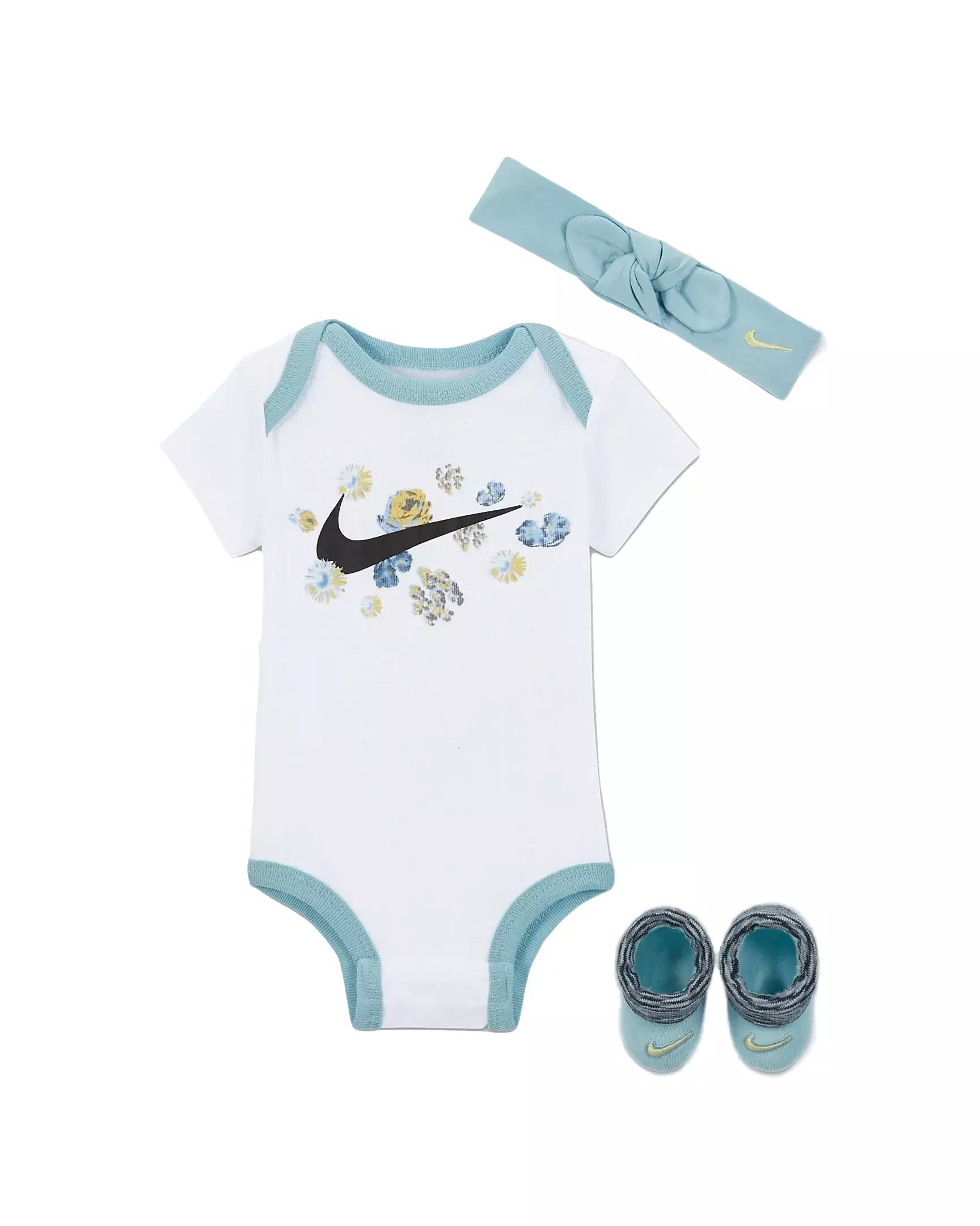 Nike Infant Girls' 3-Piece Floral Set - WHITE/PURPLE