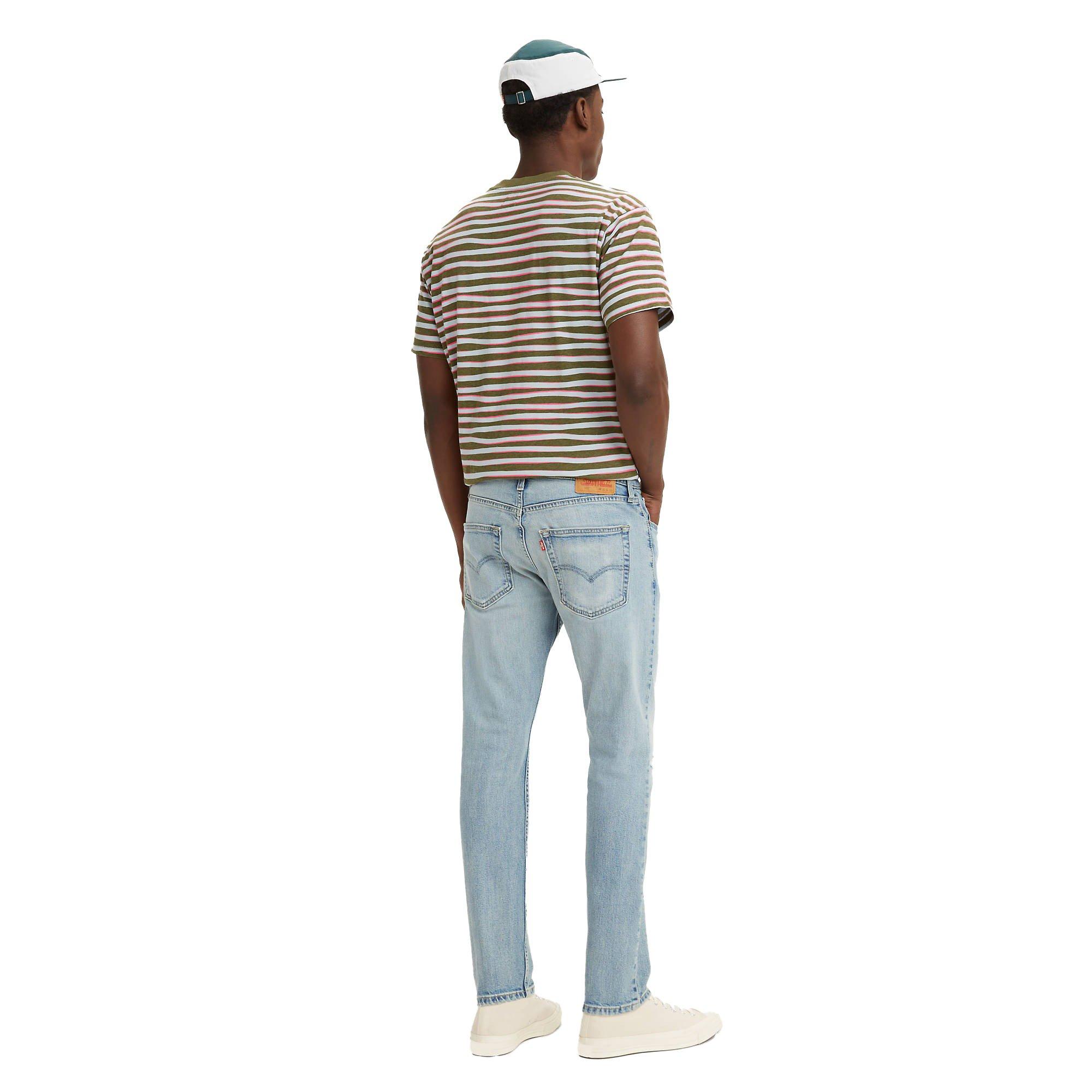 Levi's Men's 512 Slim Taper Z1517 Light Indigo Slim Fit Dark Washed Denim Pants - BLUE Thumbnail View 2