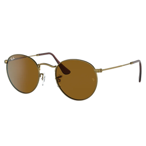 Ray-Ban Round Metal Sunglasses-Brown