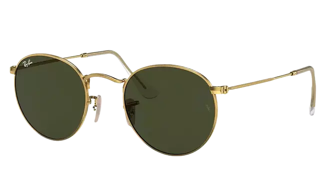Ray-Ban Round Metal Sunglasses​-Gold - GOLD