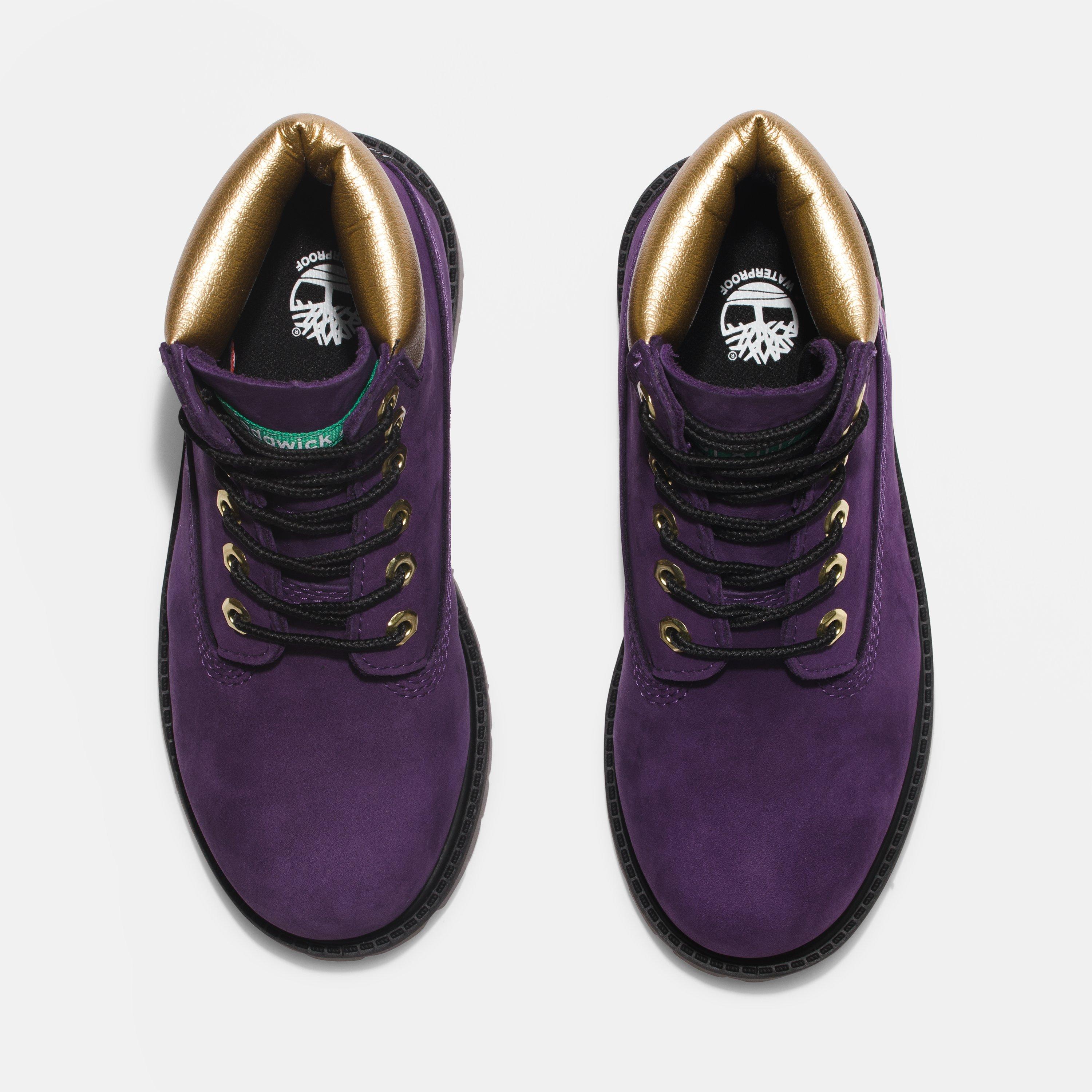 Timberland 6-Inch Premium "Dark Purple" Toddler Kids' Boot - Dark Purple Thumbnail View 3