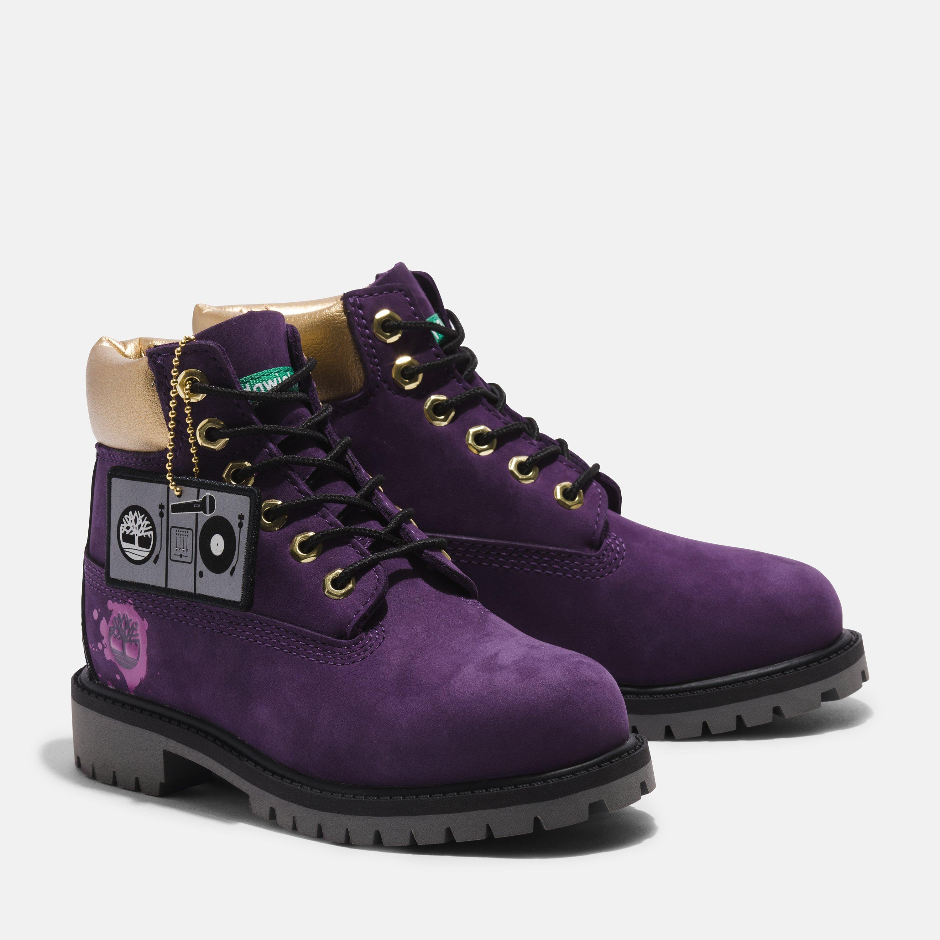 Timberland 6-Inch Premium "Dark Purple" Toddler Kids' Boot - Dark Purple Thumbnail View 5