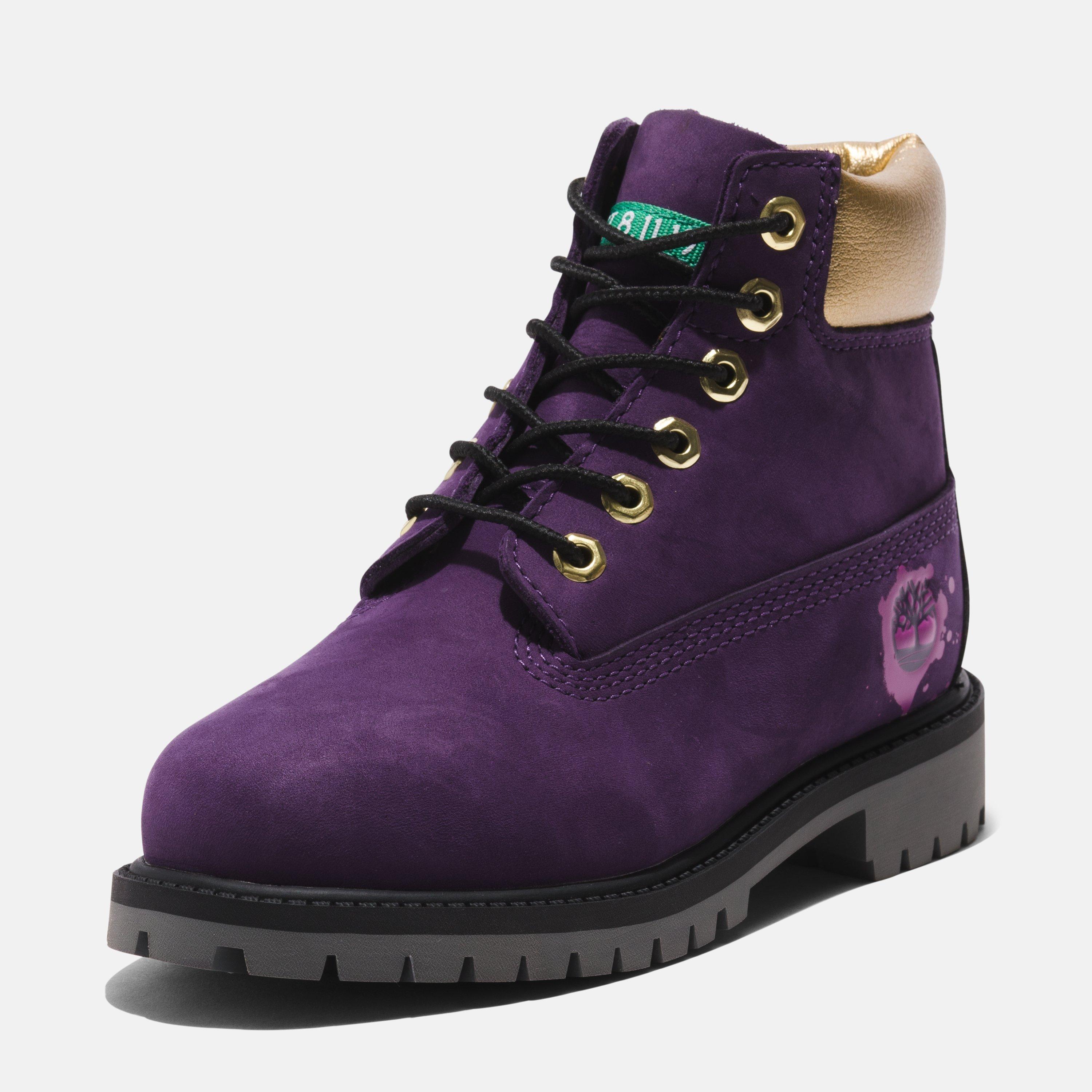 Timberland 6-Inch Premium "Dark Purple" Toddler Kids' Boot - Dark Purple Thumbnail View 8