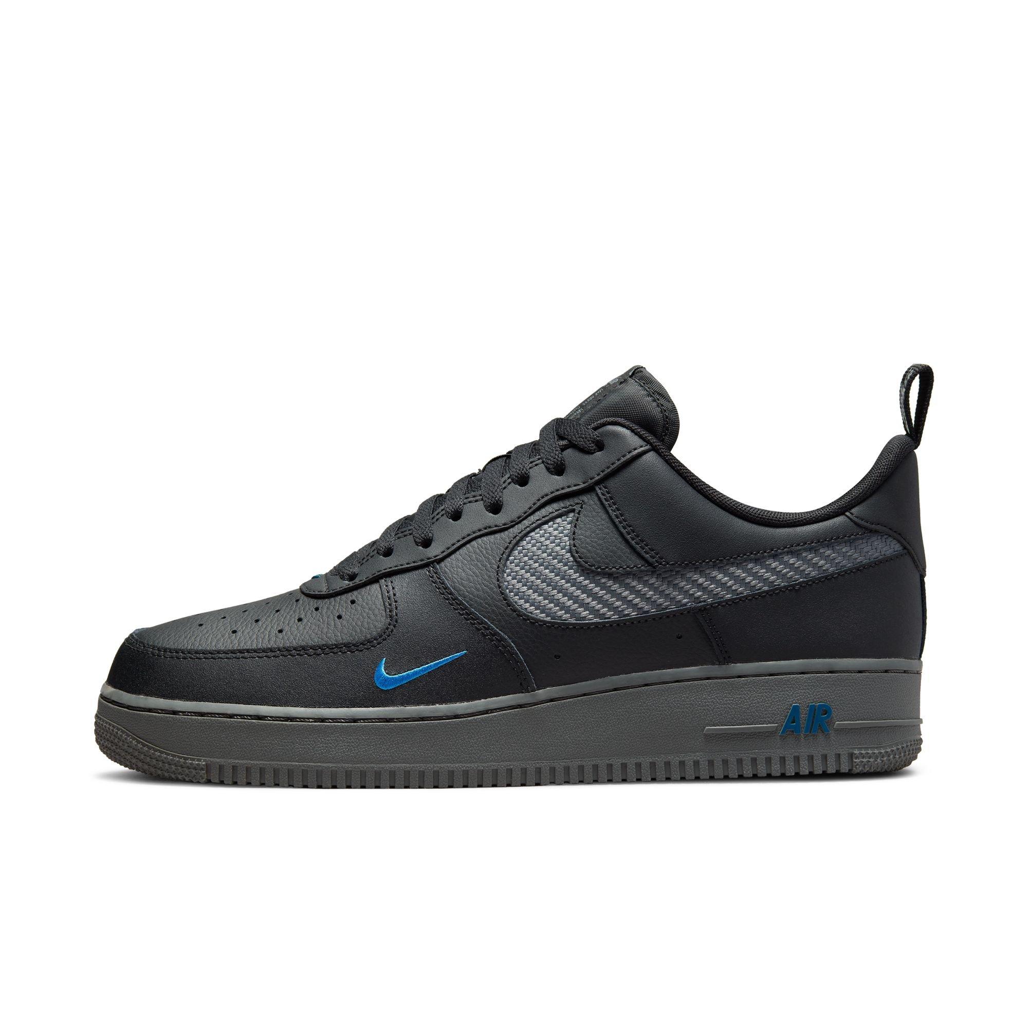 NIKE AIR FORCE 1 07 LV8 J22 CARBON FIBER BLACK-GREY-BLUE SZ 13  [DR0155-002]