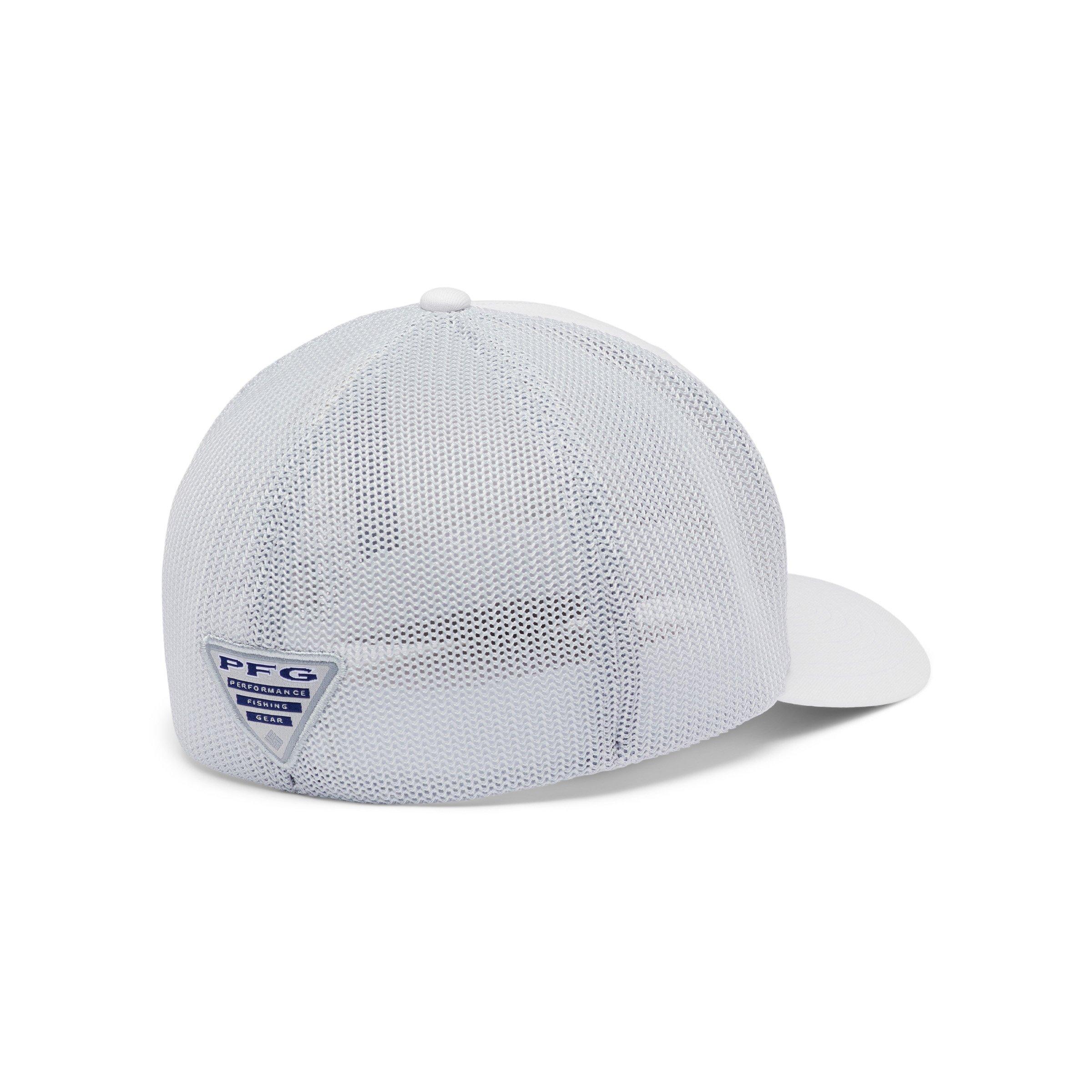 Columbia PFG Fish Flag Mesh FlexFit Hat-White/Grey - Hibbett