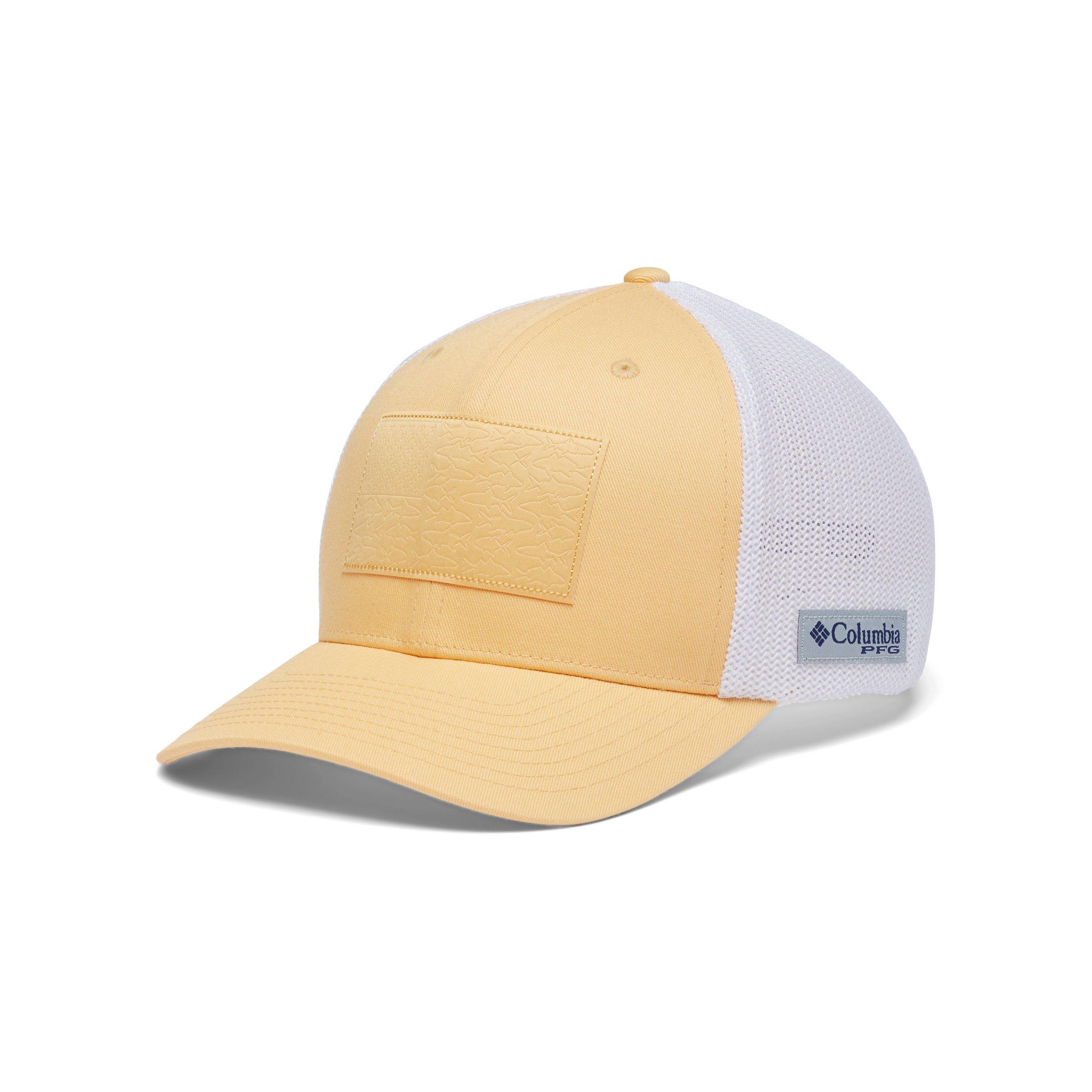 Columbia PFG Fish Flag Mesh FlexFit Hat - Cocoa Butter Yellow - YELLOW Thumbnail View 1