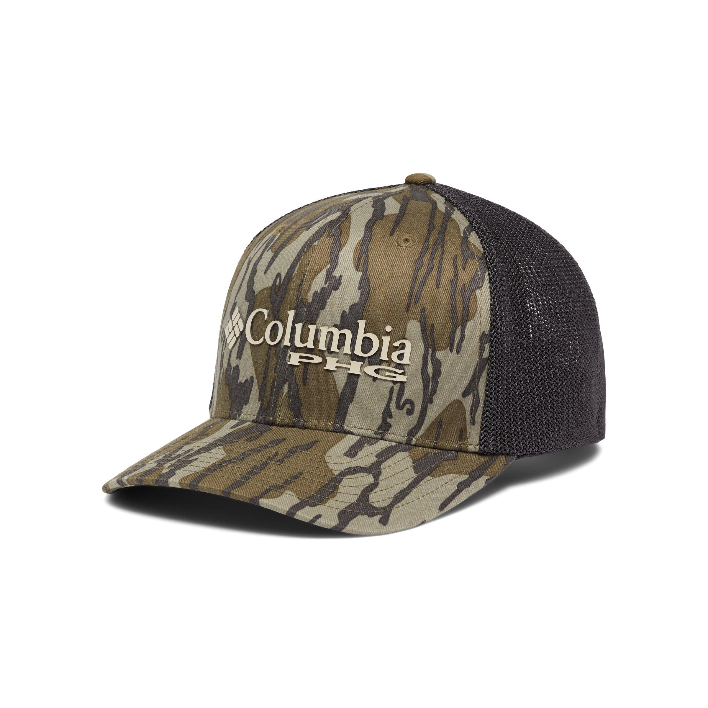 Columbia PHG Black/Gray Mesh Baseball Hat Flexfit M/L Fitted