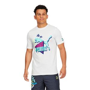 PUMA Men's Classic Daytona Big Logo Tee - White
