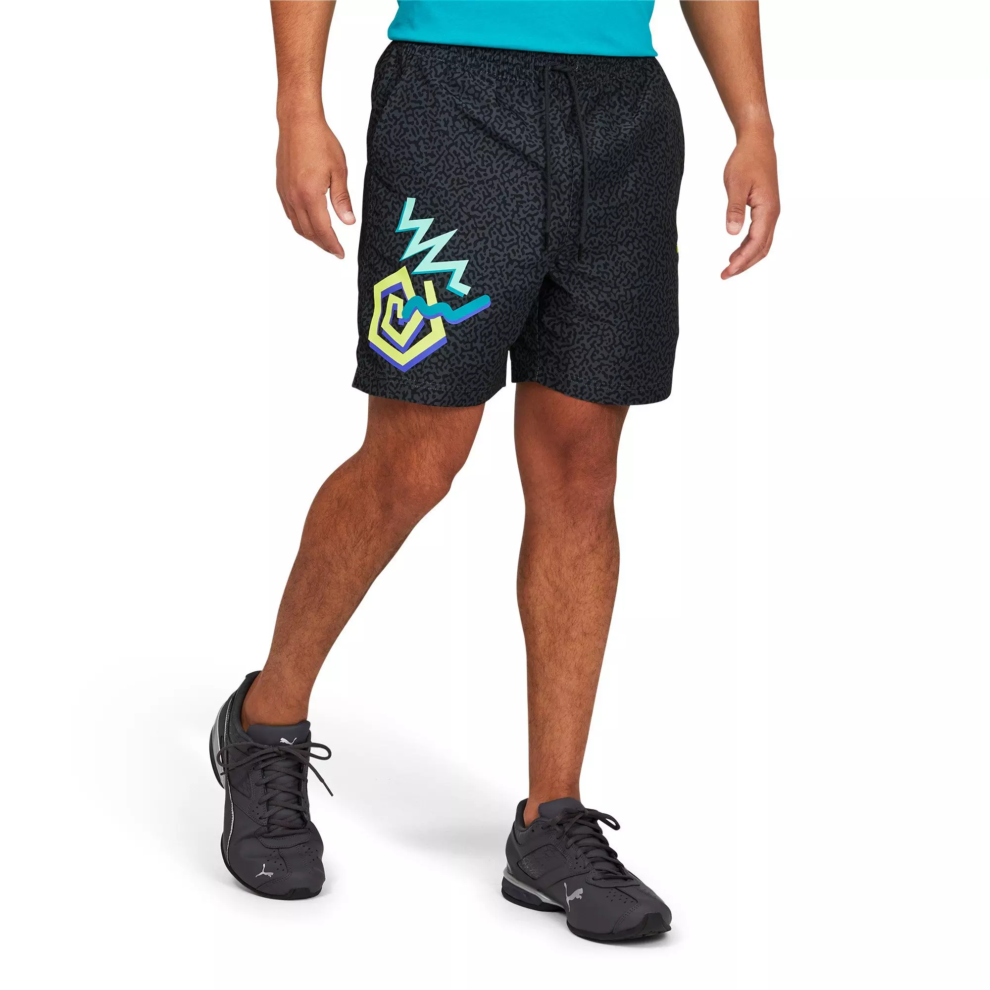 PUMA Men's Classics Daytona Woven 6" Shorts - BLACK