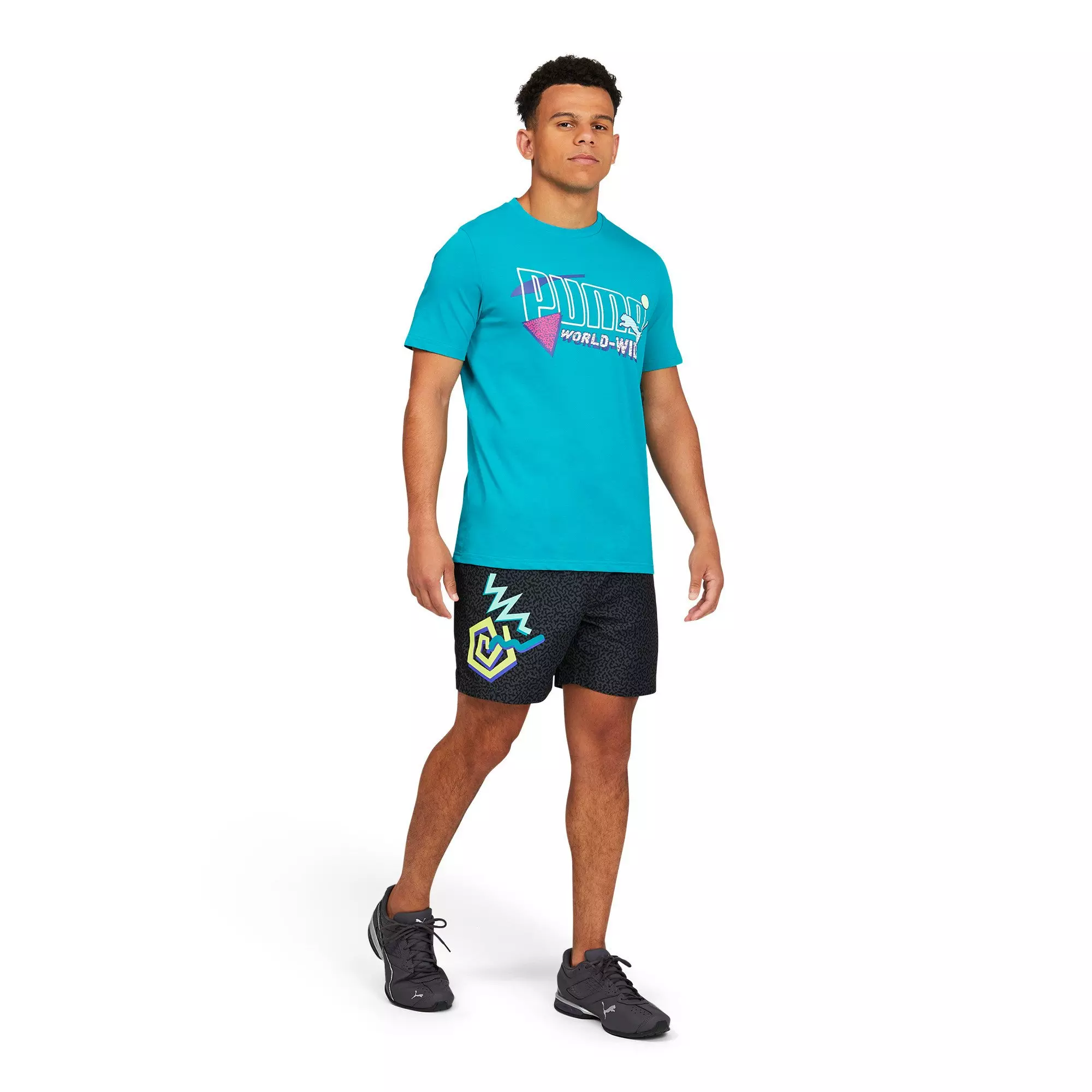 PUMA Men's Classics Daytona Woven 6" Shorts - BLACK