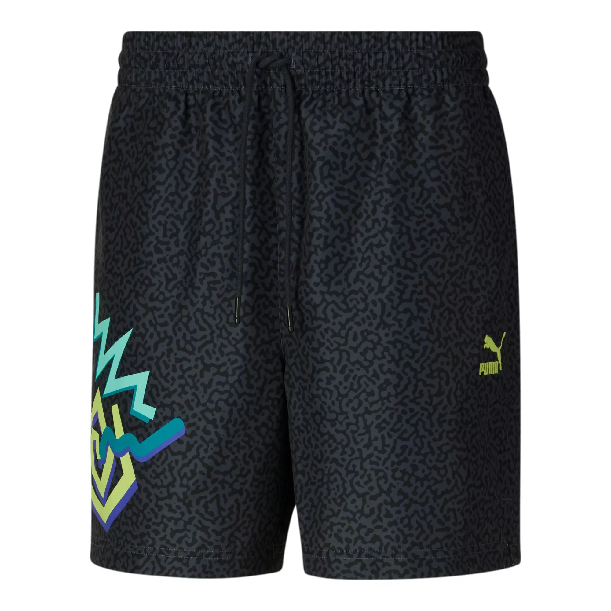 PUMA Men's Classics Daytona Woven 6" Shorts - BLACK