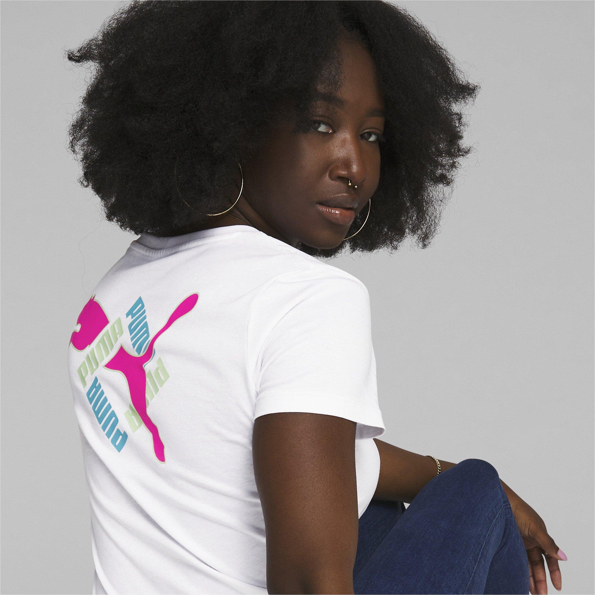 PUMA Women's Snake Logo Tee-White - WHITE Thumbnail View 3