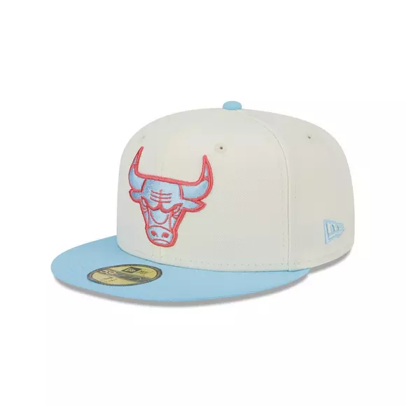 Men's Chicago Bulls New Era Black/Light Blue 2-Tone 59FIFTY Fitted Hat