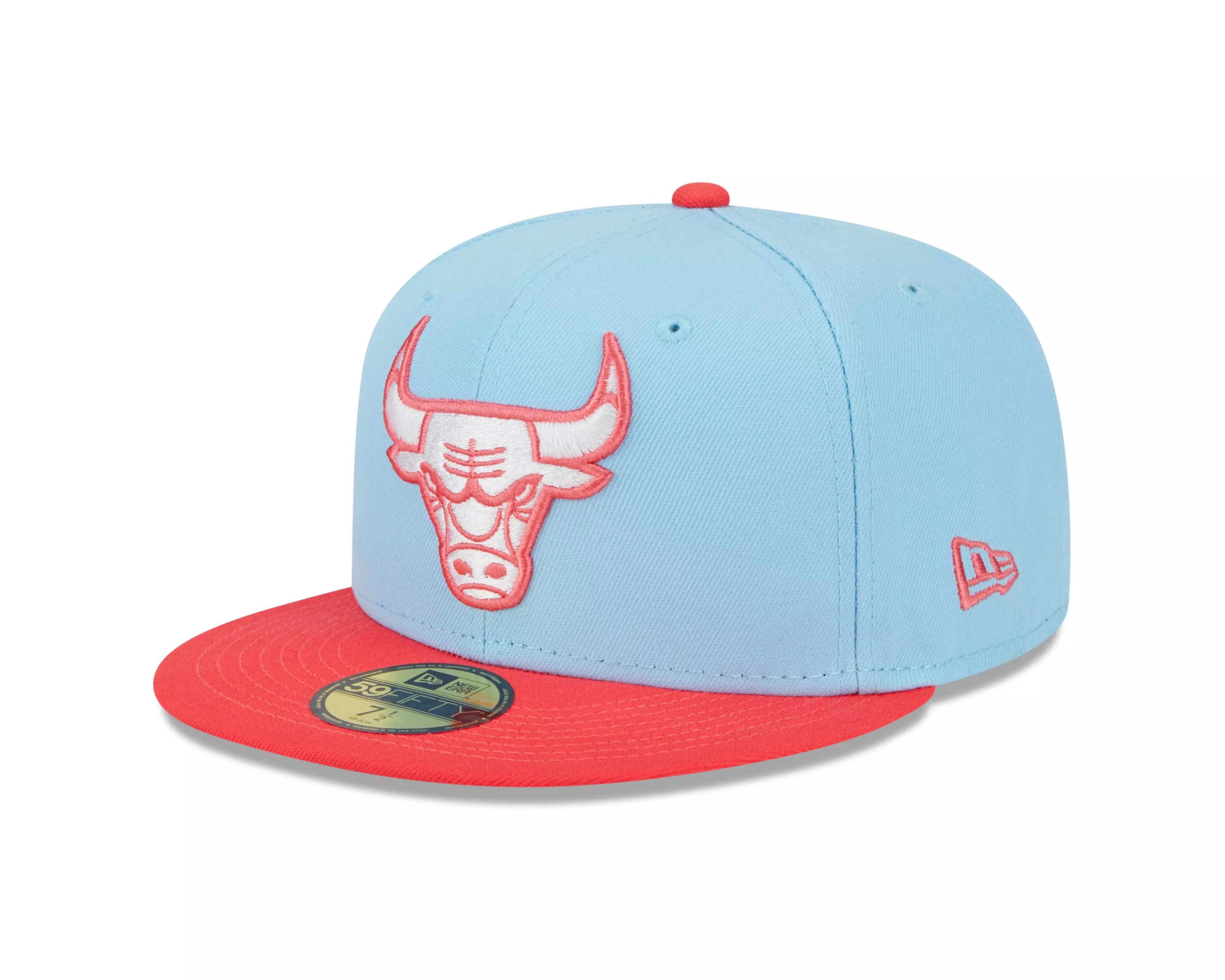 New Era Chicago Bulls 2-Tone Color Pack 59FIFTY Fitted Hat-Blue - WHITE/BLUE