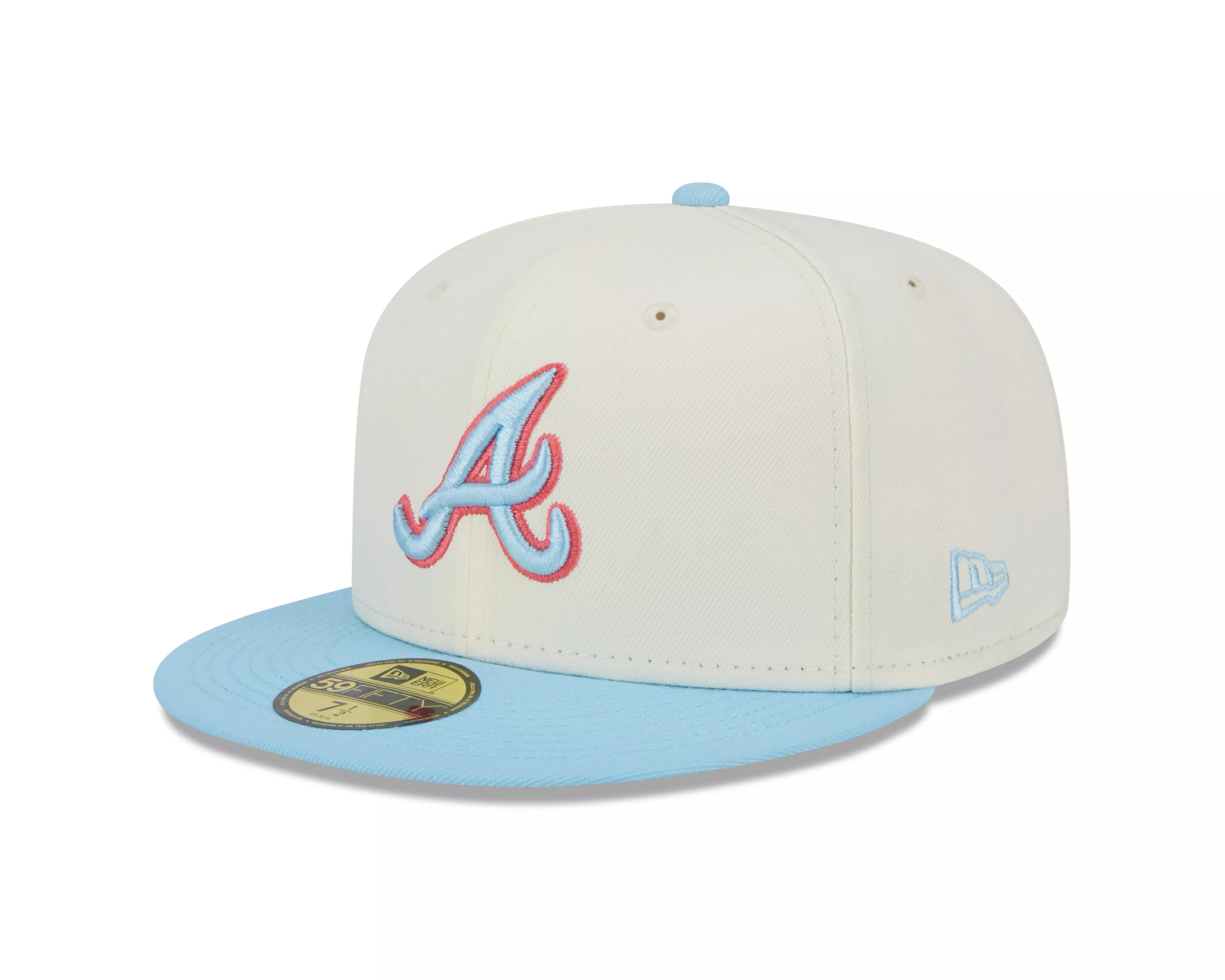 New Era Atlanta Braves 2-Tone Color Pack 59FIFTY Fitted Hat - WHITE/BLUE