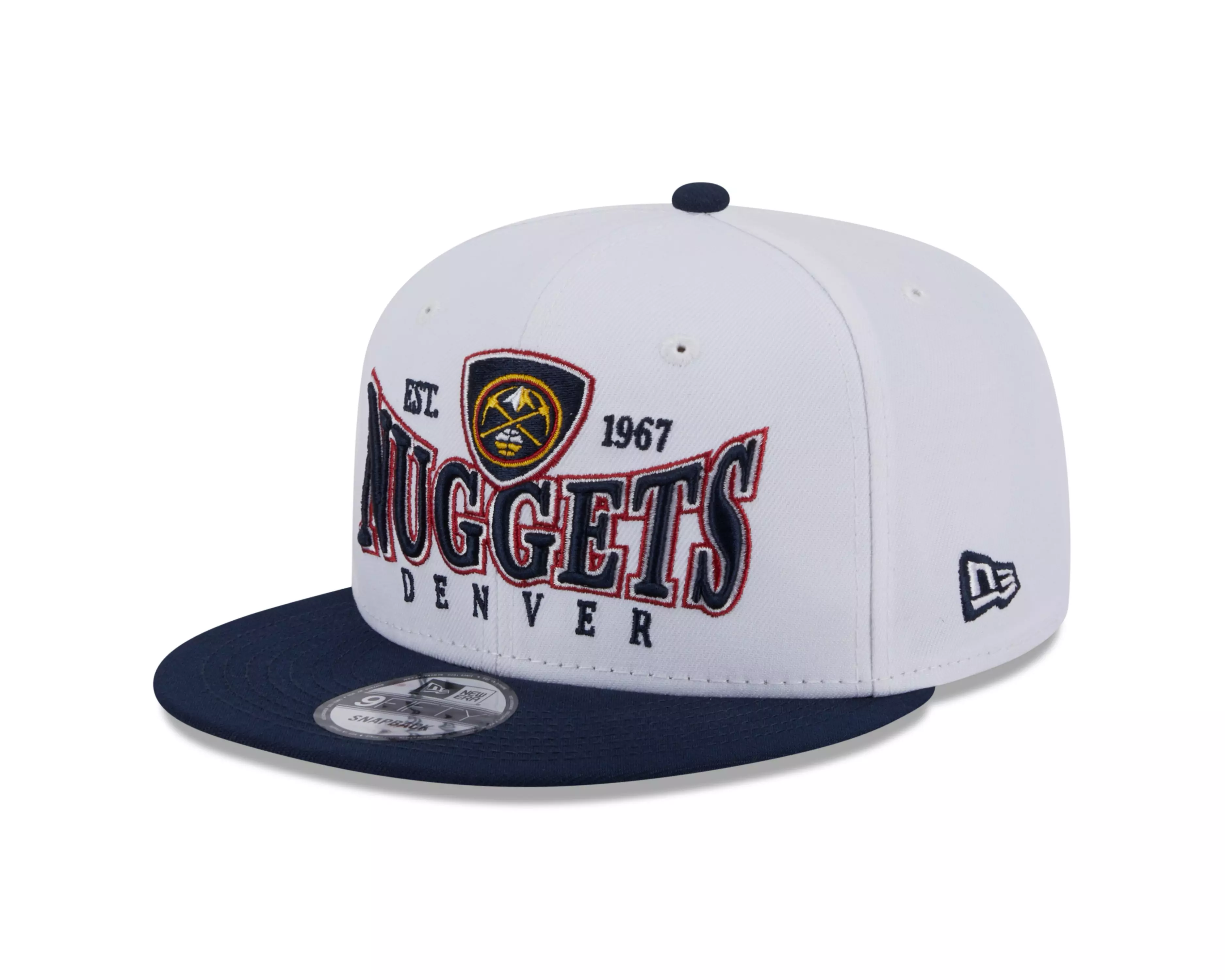 New Era Denver Nuggets Crest 9FIFTY Snapback Hat - WHITE/BLUE