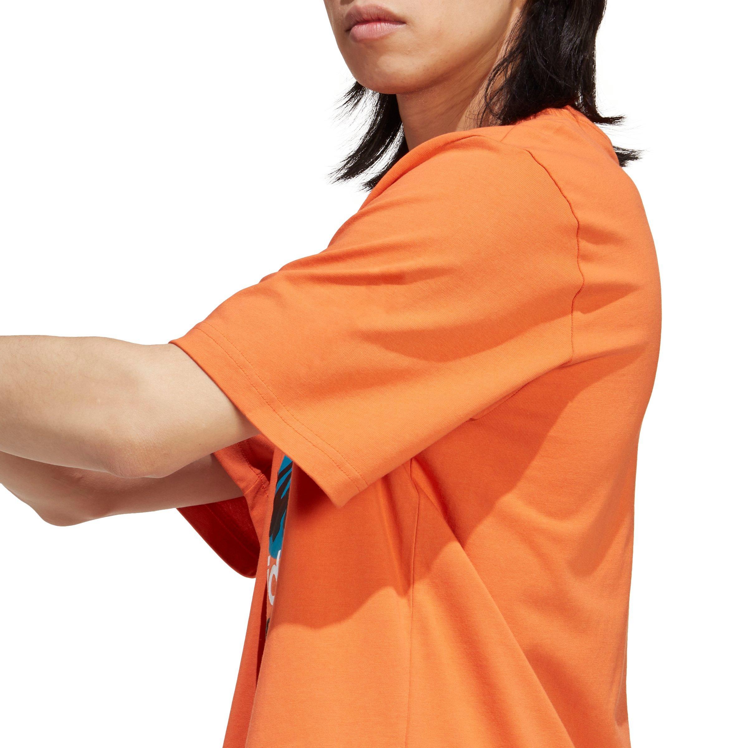 adidas Men's Adventure Graphic Tee-Orange - ORANGE Thumbnail View 4