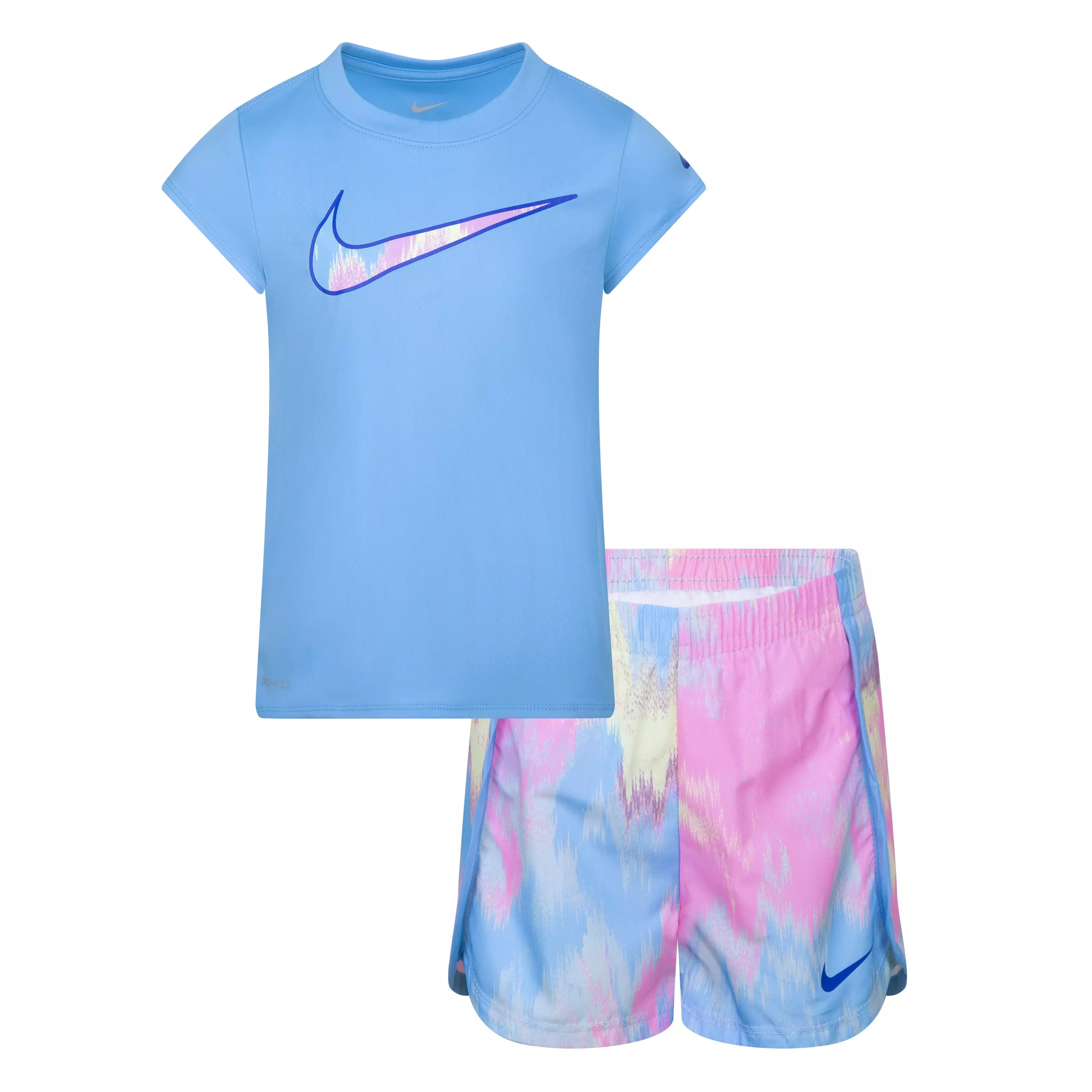 Nike Little Girls' Sprinter Tee and Short Set - BLUE