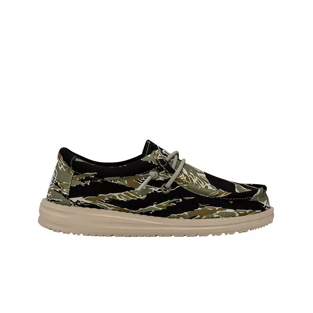 Hey Dude Wally Ripstop "Camouflage" Grade School Boys' Shoe - CAMOUFLAGE