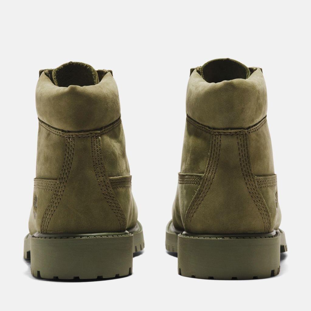 Timberland 6" Premium Grade School Boys' "Dark Green Nubuck" Boot