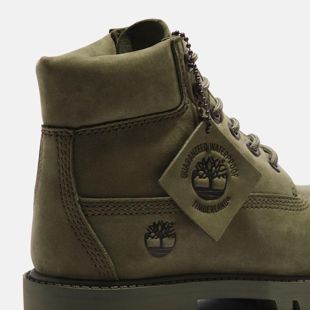 Timberland 6" Premium Grade School Boys' "Dark Green Nubuck" Boot