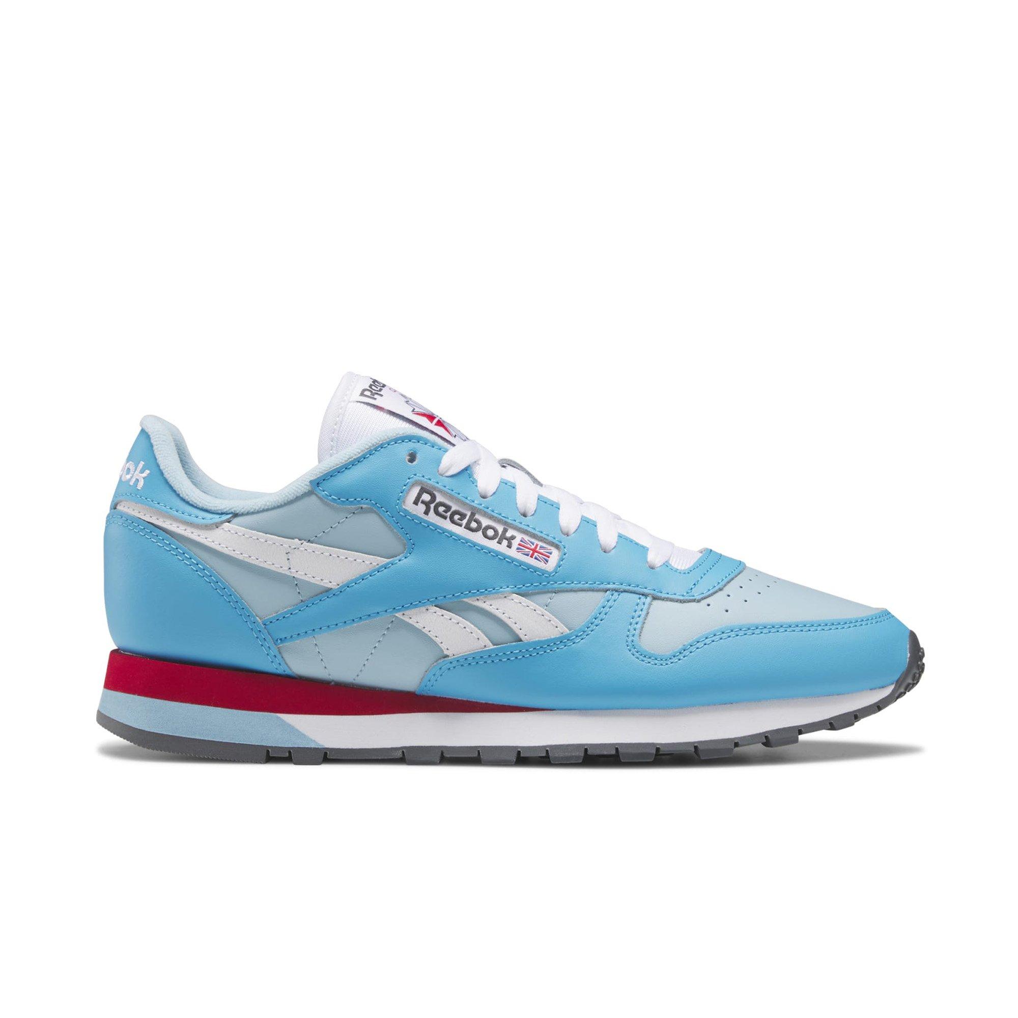 Reebok Classic Leather Radiant Aqua Blue Ftwr White Men s Shoe Hibbett