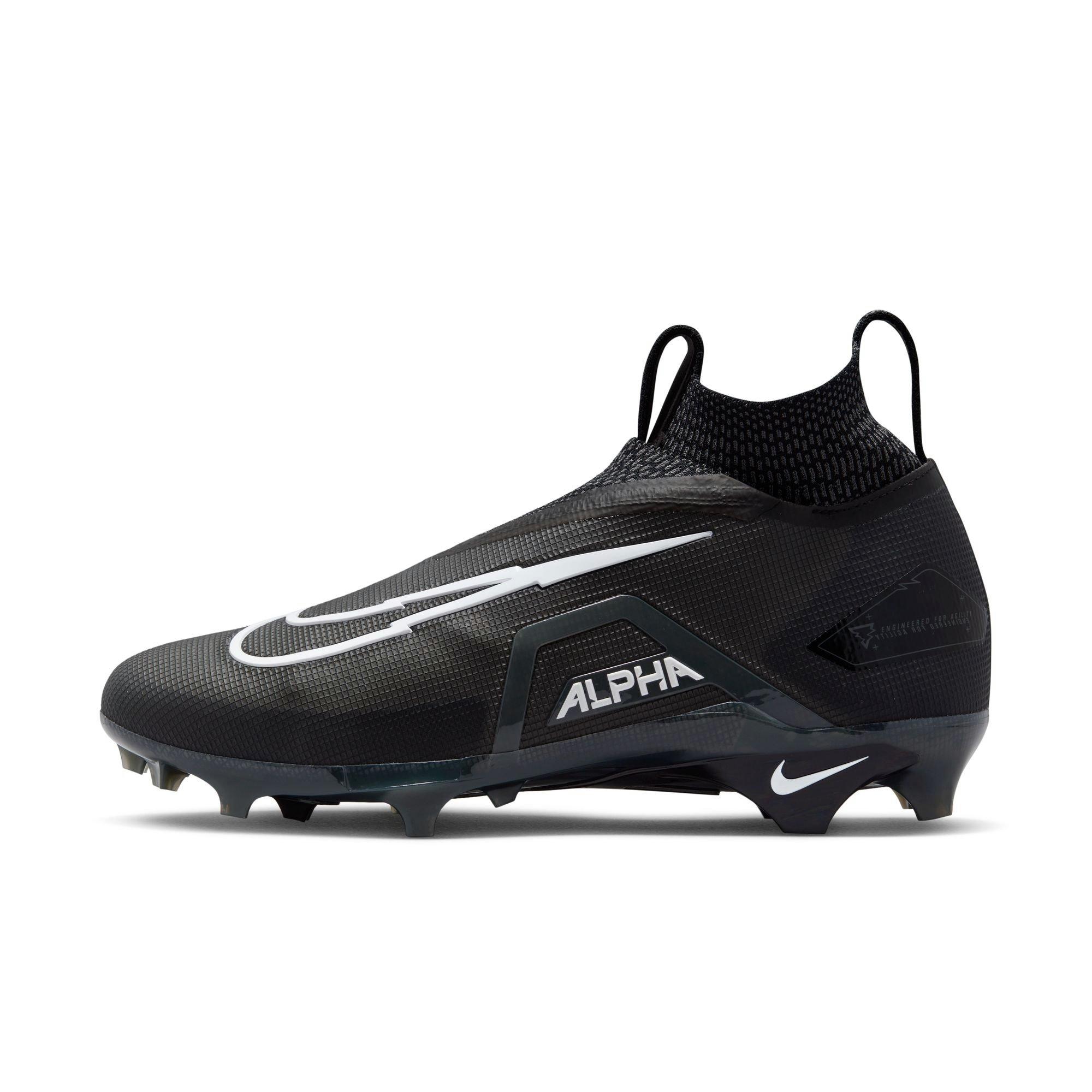 Nike Alpha Menace Elite 3 "Black/White/Iron Grey" Men's Football Cleat - BLACK/WHITE Thumbnail View 3
