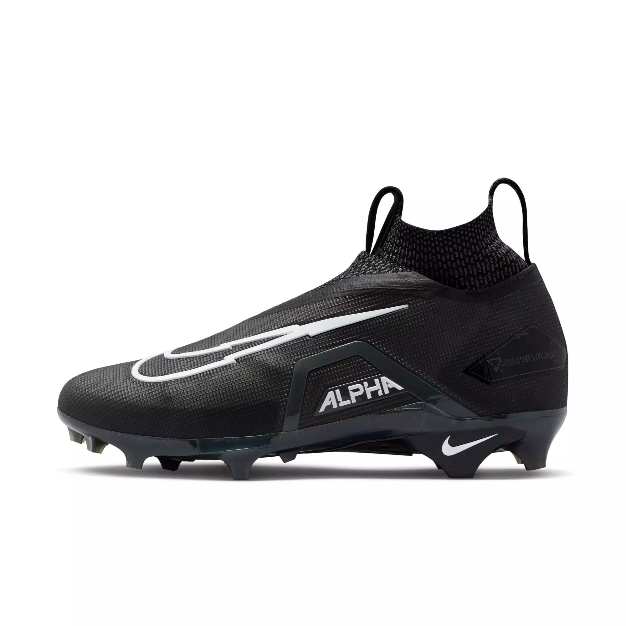 Nike Alpha Menace Elite 3 "Black/White/Iron Grey" Men's Football Cleat - BLACK/WHITE