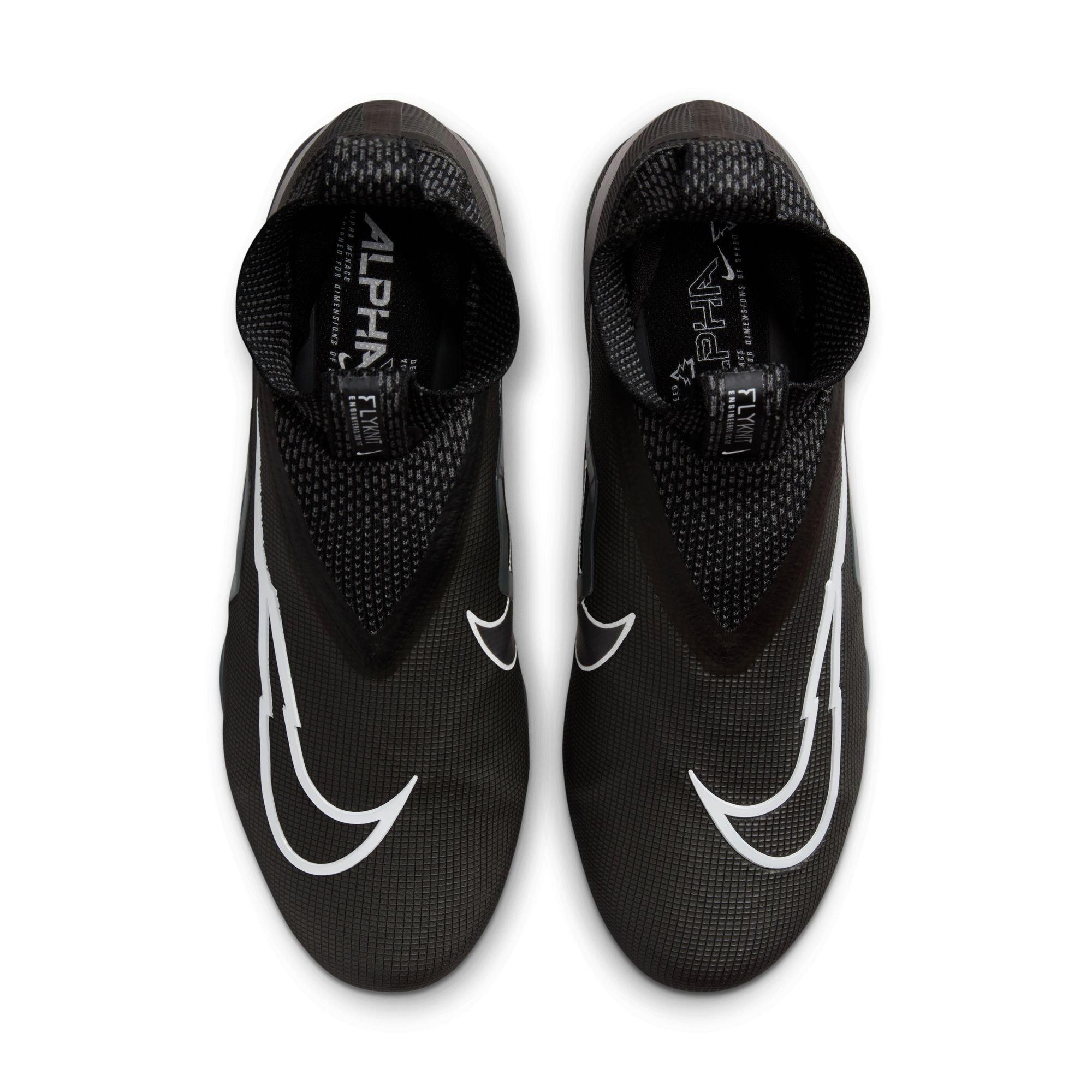 Nike Alpha Menace Elite 3 "Black/White/Iron Grey" Men's Football Cleat - BLACK/WHITE Thumbnail View 7