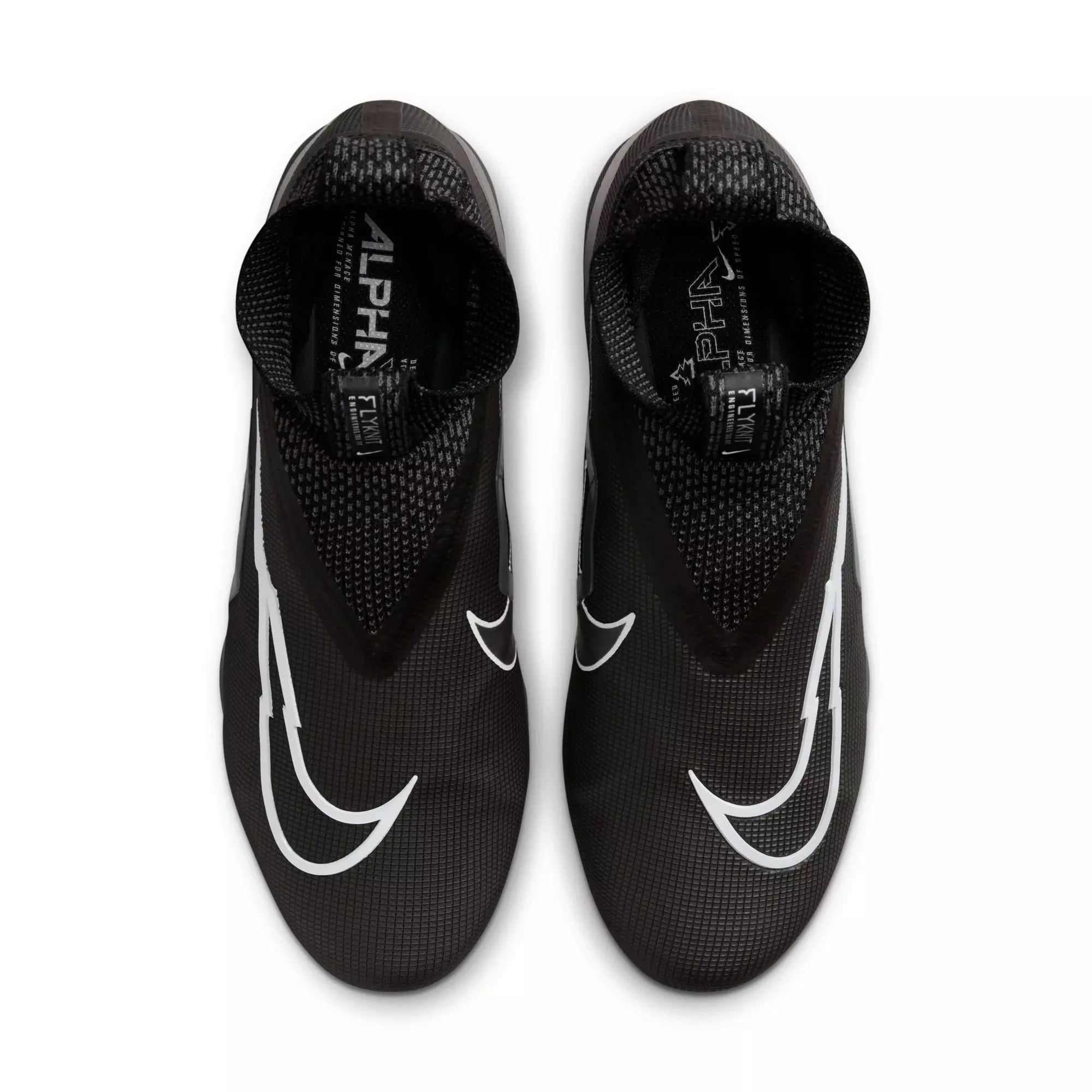 Nike Alpha Menace Elite 3 "Black/White/Iron Grey" Men's Football Cleat - BLACK/WHITE