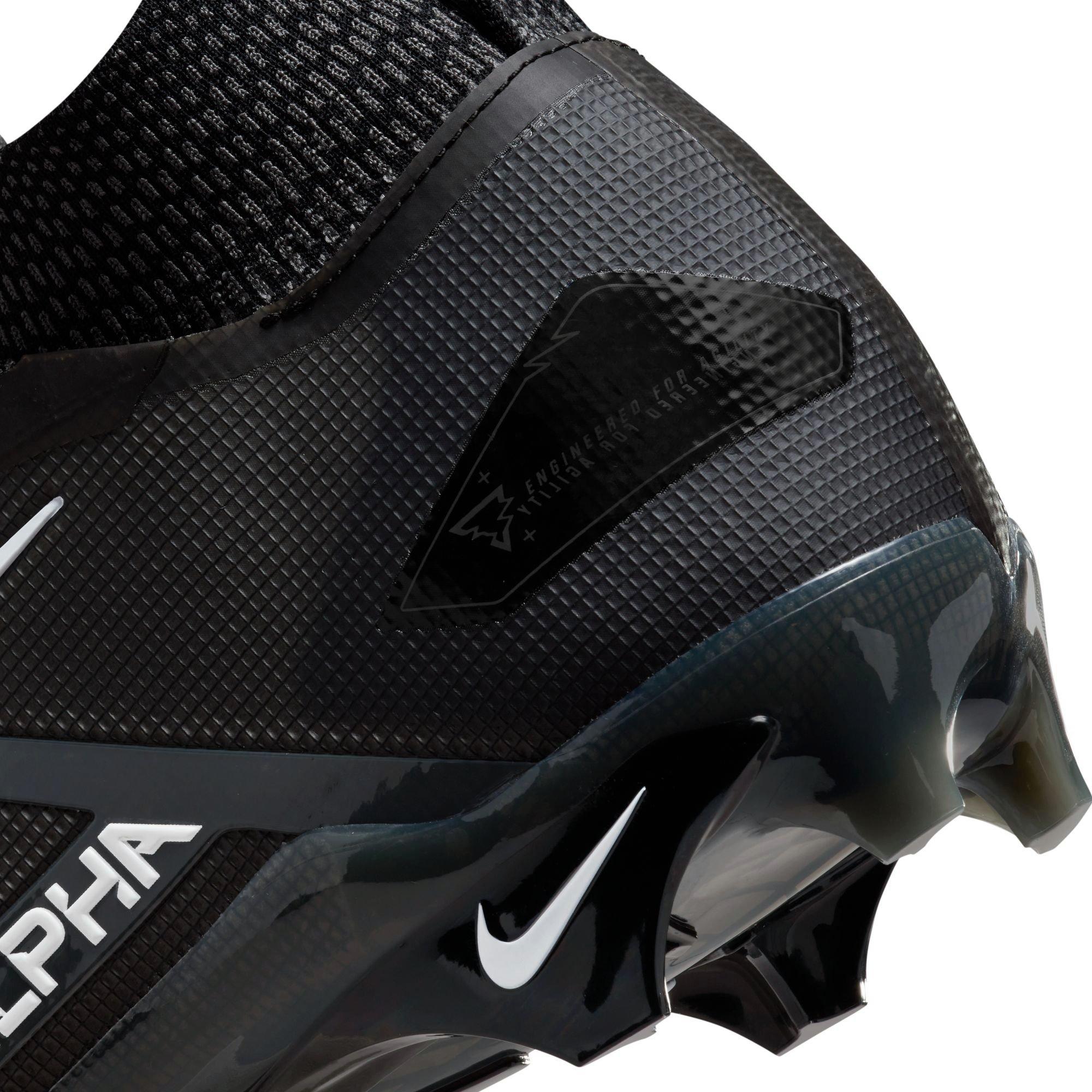 Nike Alpha Menace Elite 3 "Black/White/Iron Grey" Men's Football Cleat - BLACK/WHITE Thumbnail View 11