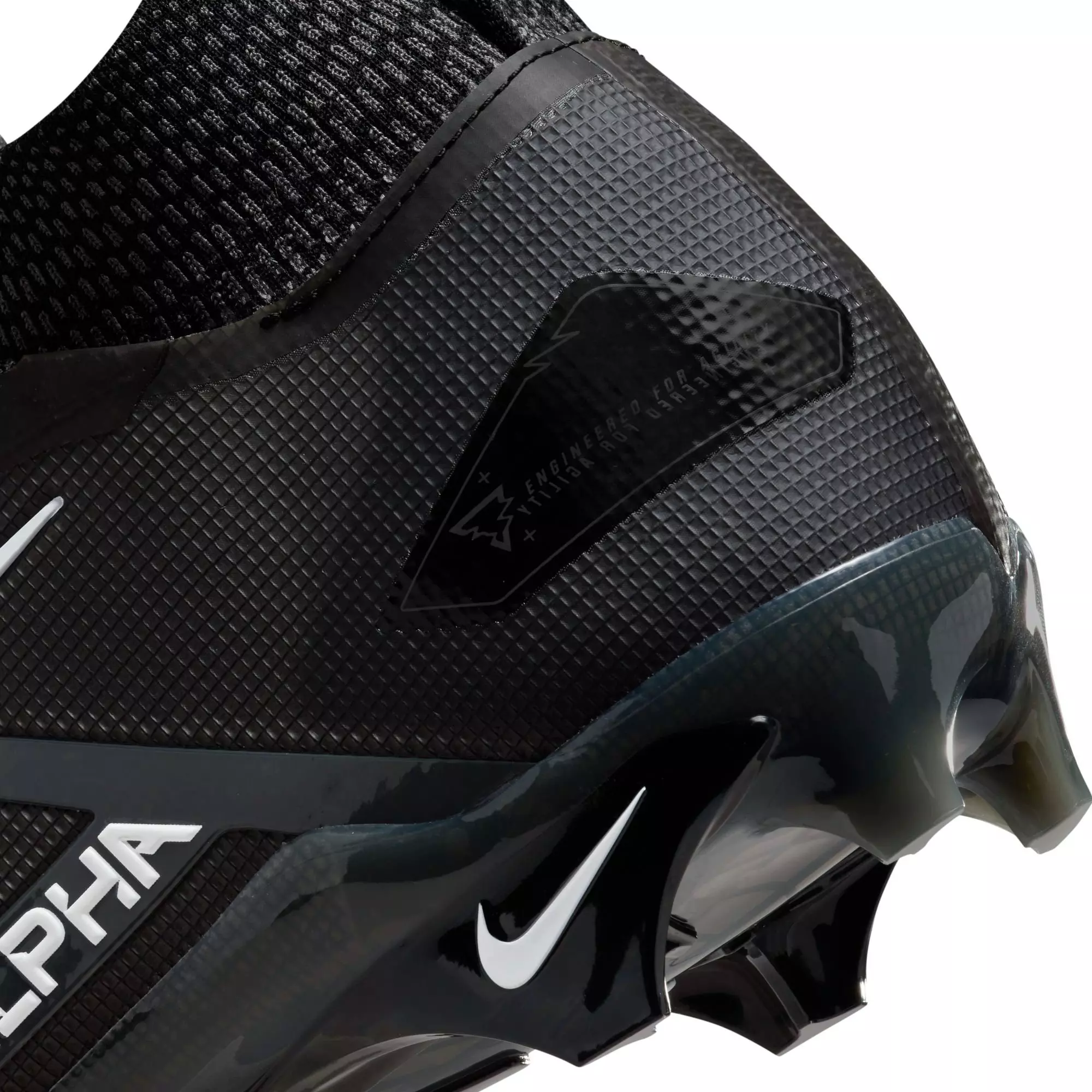 Nike Alpha Menace Elite 3 "Black/White/Iron Grey" Men's Football Cleat - BLACK/WHITE