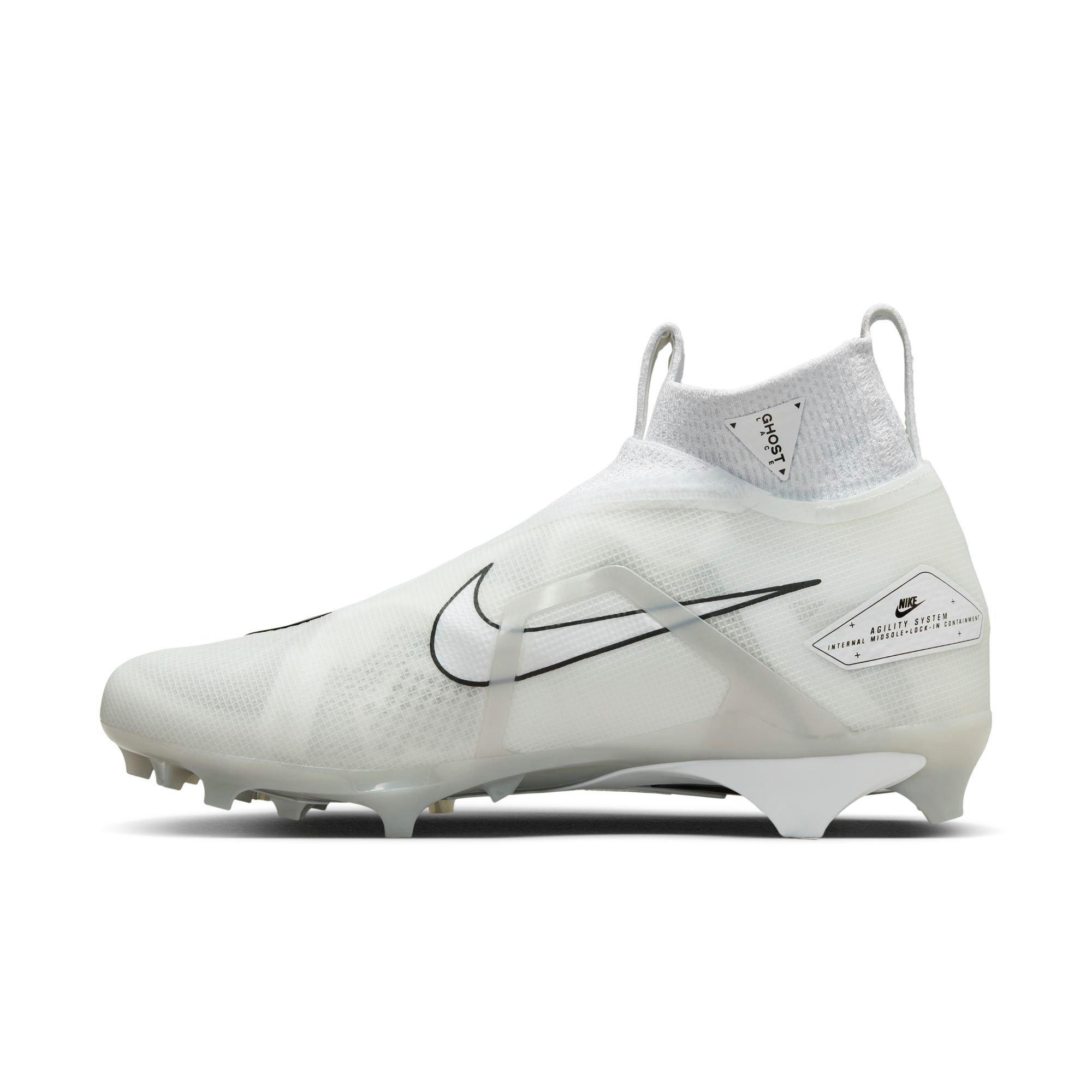 Nike Alpha Menace Elite 3 "White/Black/Pure Platinum" Men's Football Cleat - WHITE/BLACK Thumbnail View 4