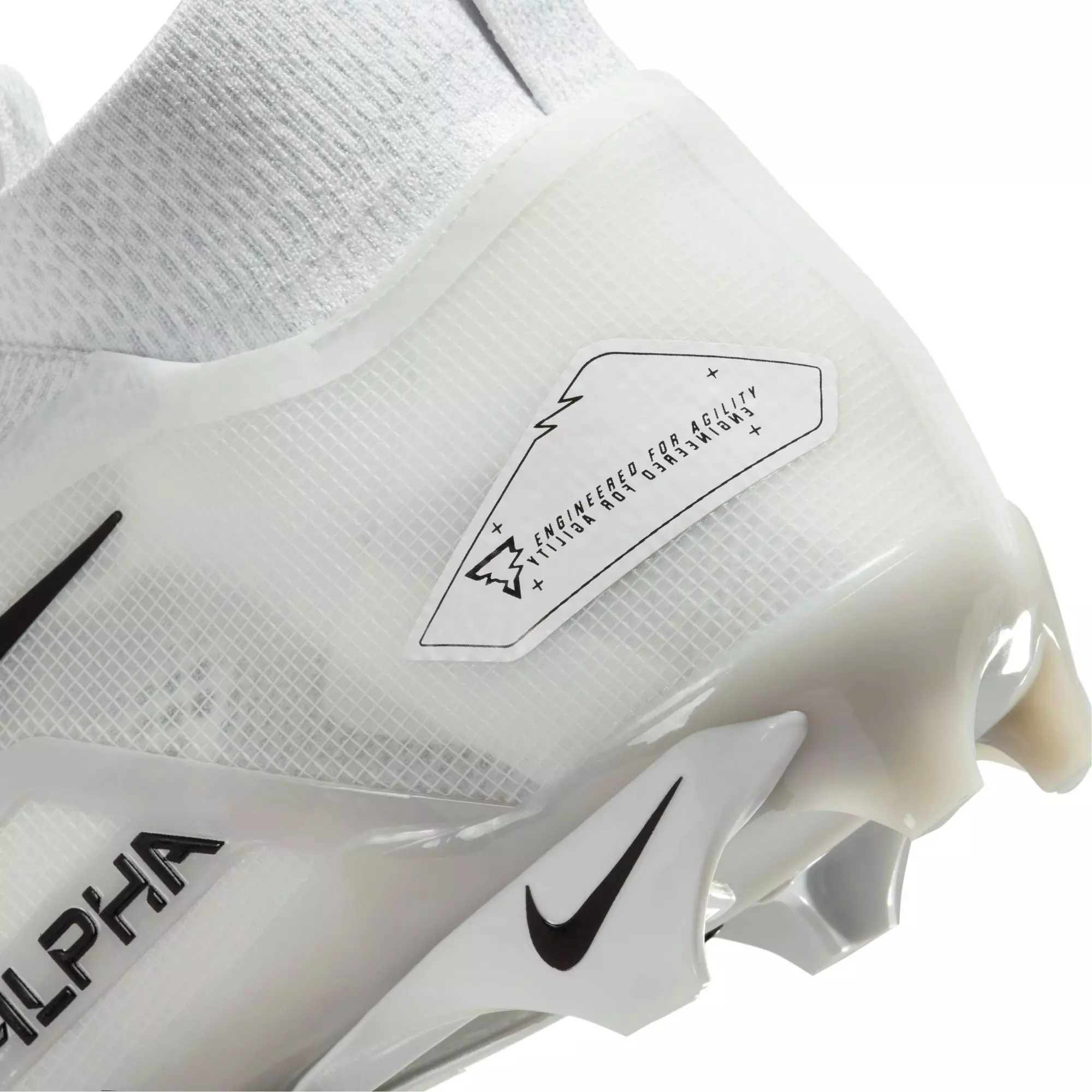 Nike Alpha Menace Elite 3 "White/Black/Pure Platinum" Men's Football Cleat - WHITE/BLACK