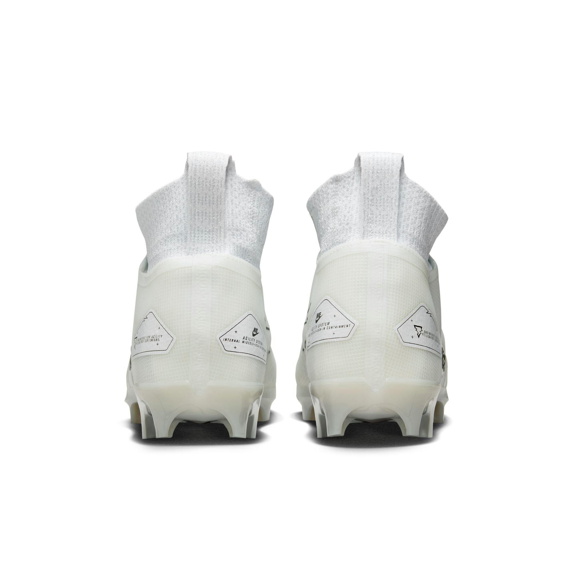 Nike Alpha Menace Elite 3 "White/Black/Pure Platinum" Men's Football Cleat - WHITE/BLACK Thumbnail View 9