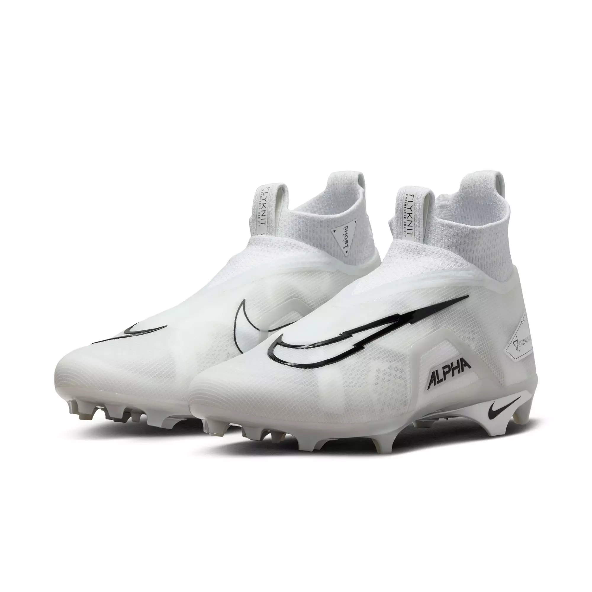 Nike Alpha Menace Elite 3 "White/Black/Pure Platinum" Men's Football Cleat - WHITE/BLACK