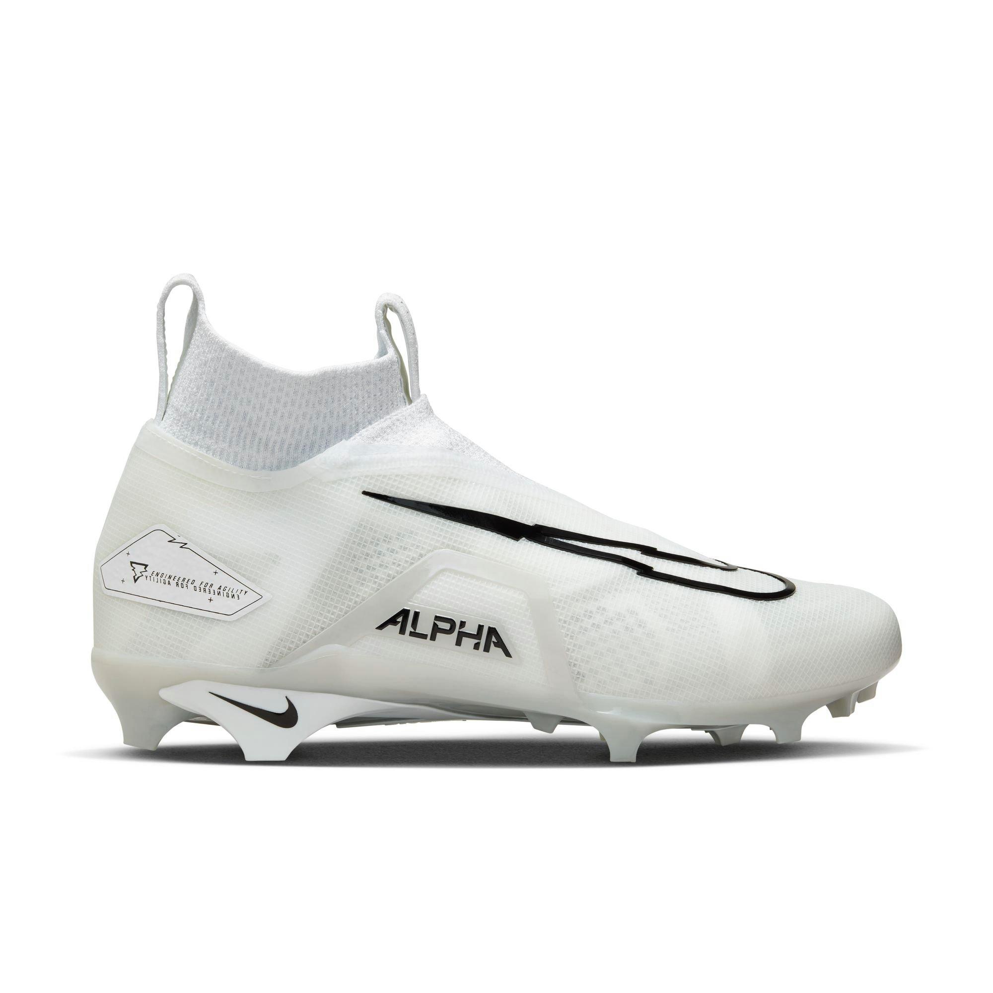 Nike Alpha Menace Elite 3 "White/Black/Pure Platinum" Men's Football Cleat - WHITE/BLACK Thumbnail View 1