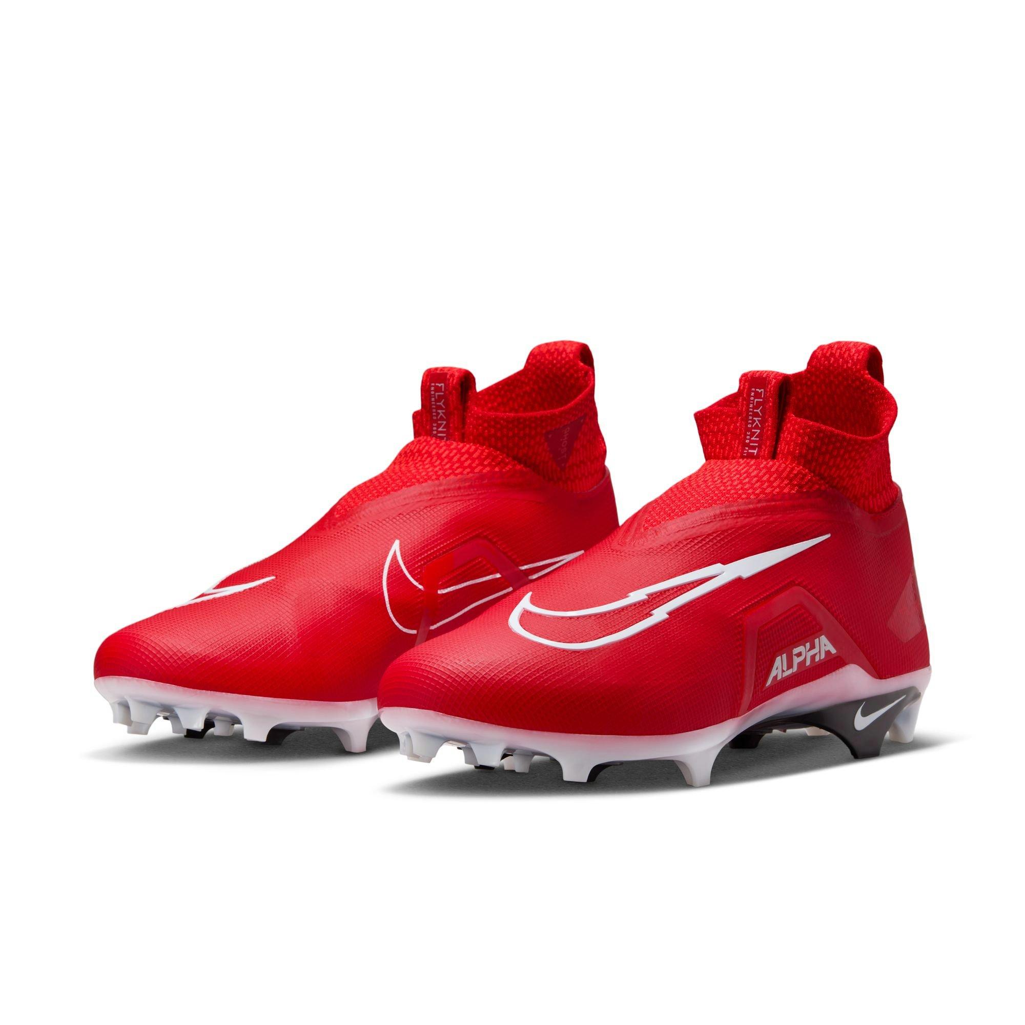 Nike Alpha Menace Elite 3 University Red White Bright Crimson Men s Football Cleat Hibbett